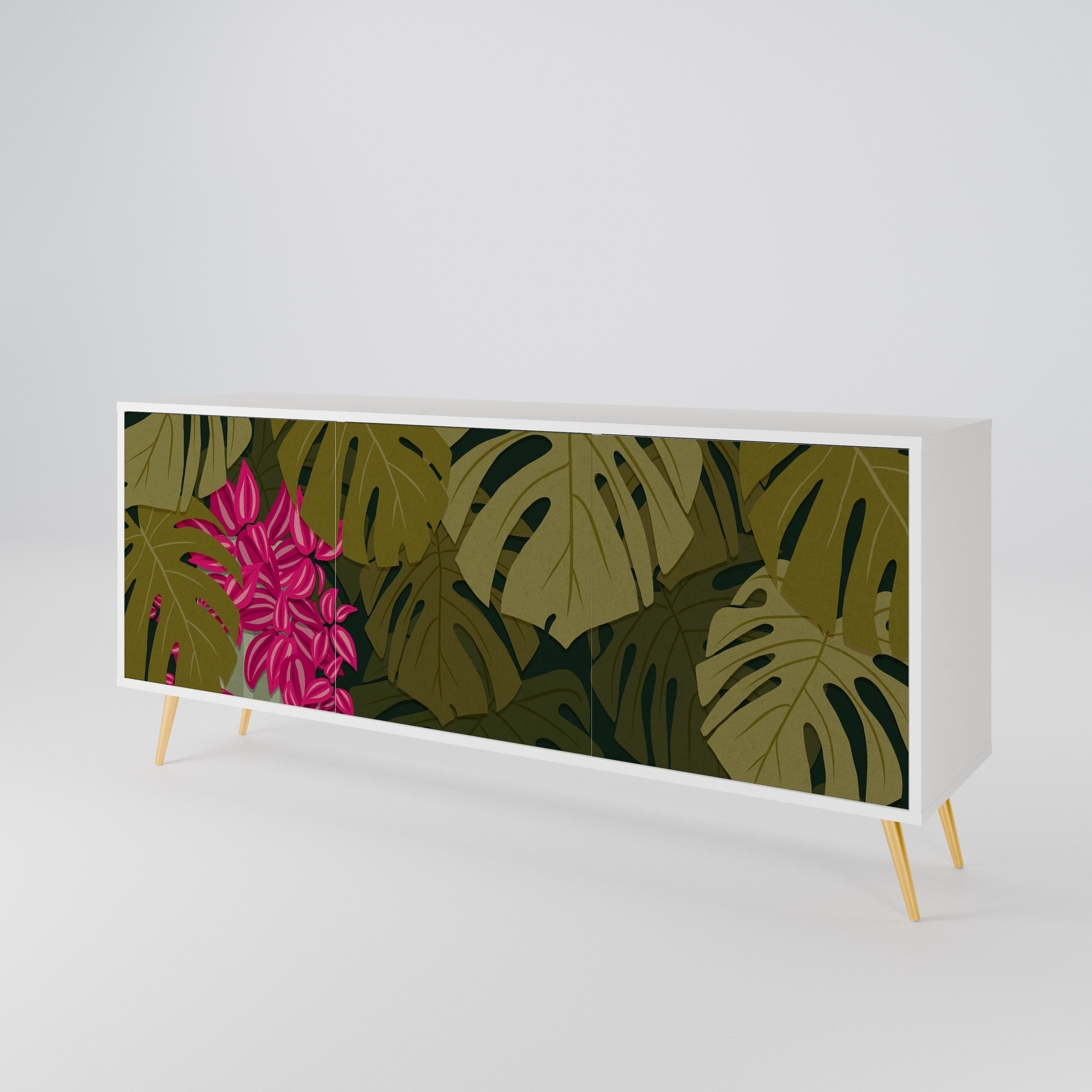 TROPICAL BEAUTY Komoda 3-drzwiowa korpus Biały
