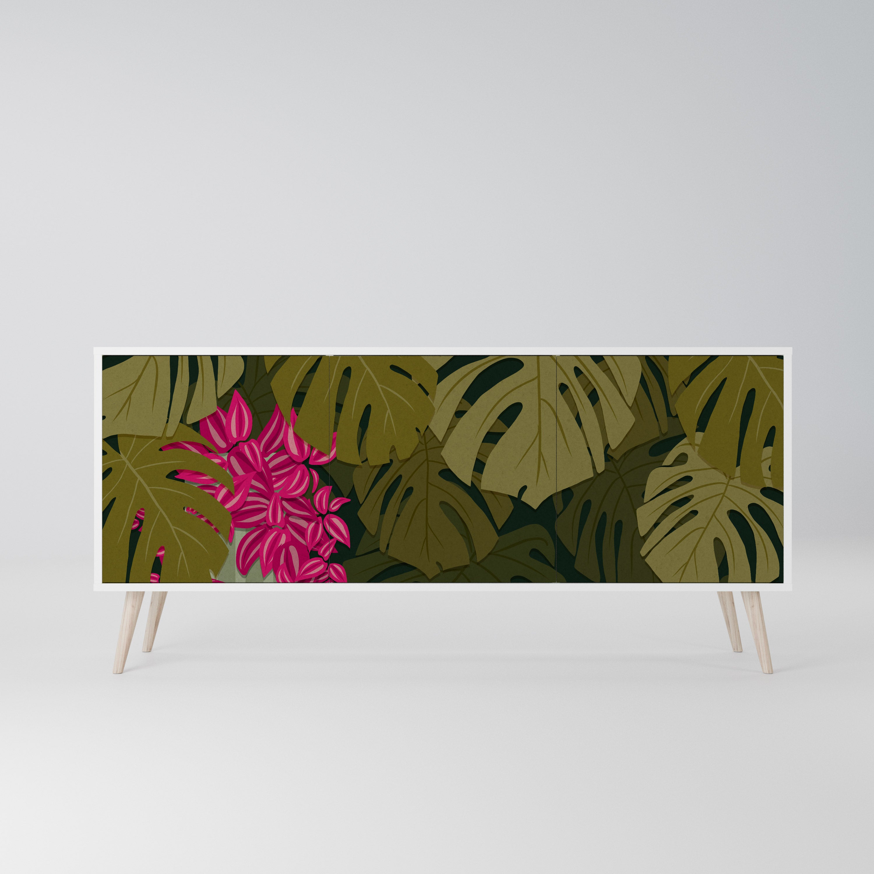 TROPICAL BEAUTY Komoda 3-drzwiowa korpus Biały