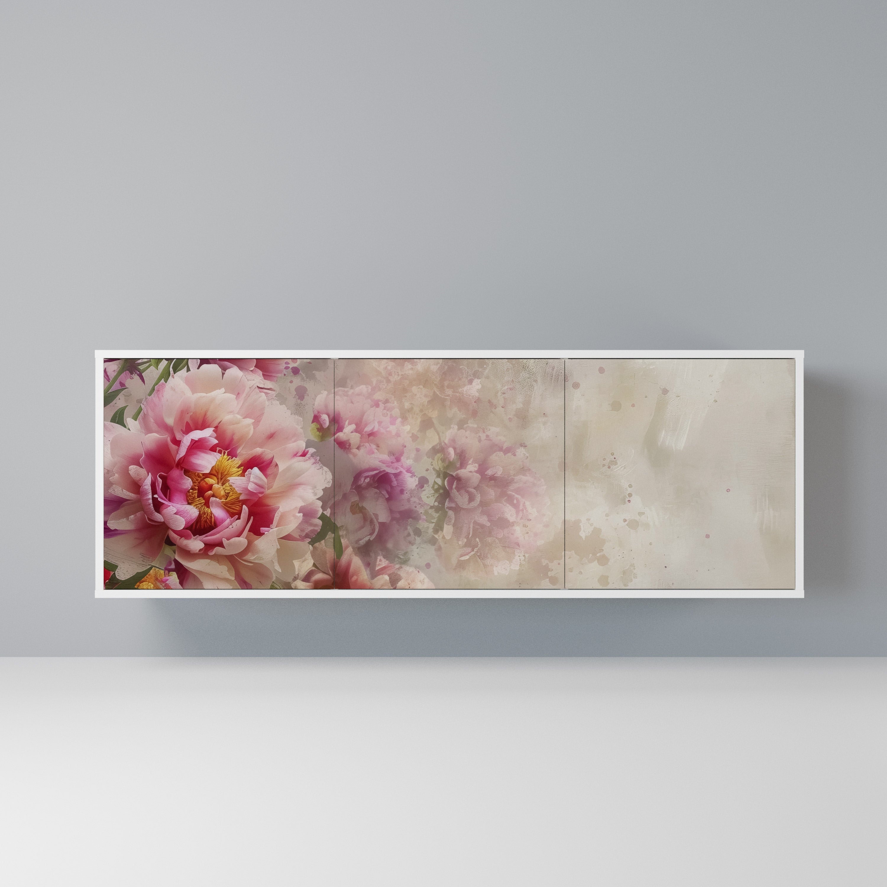 PEONY WHISPER Komoda 3-drzwiowa korpus Biały