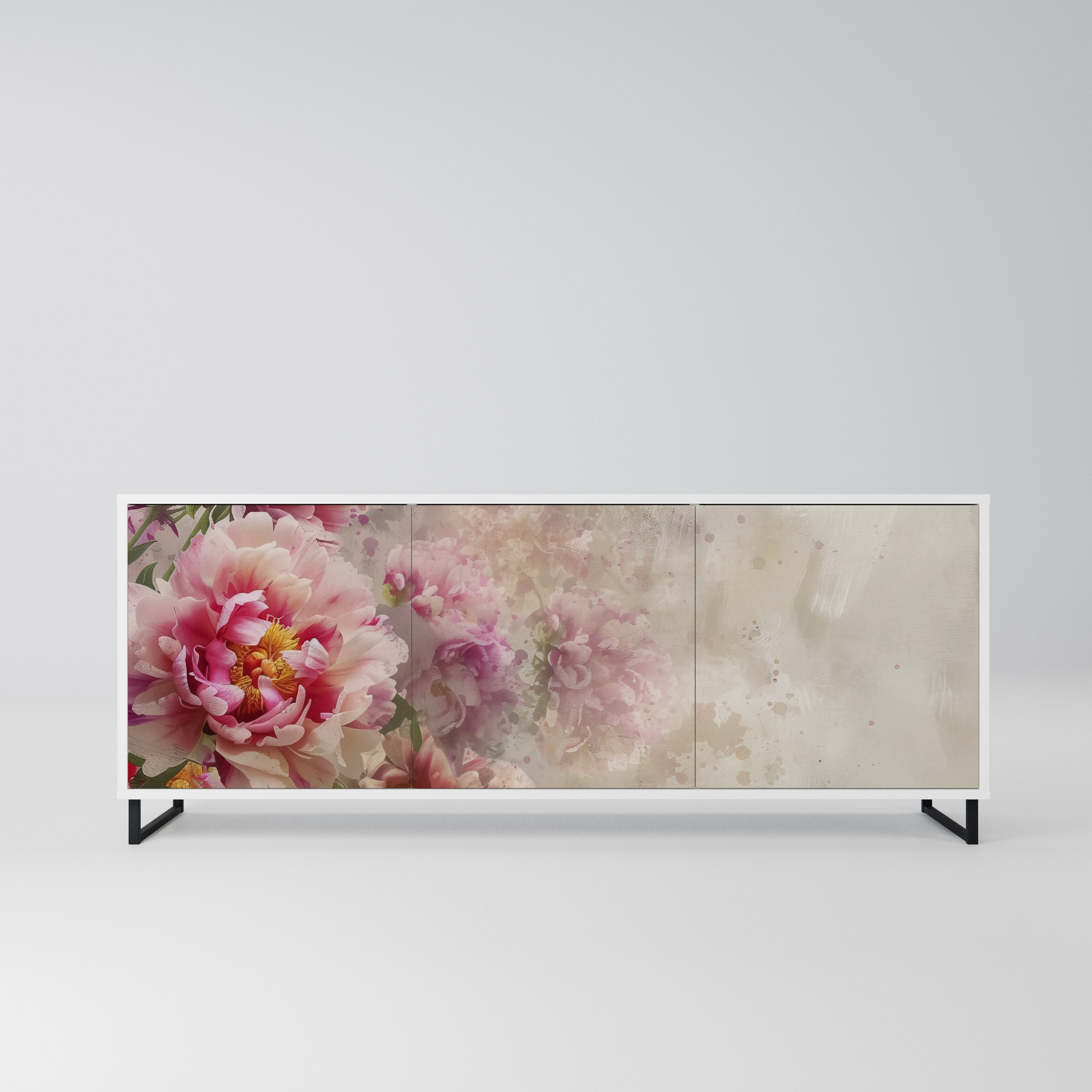 PEONY WHISPER Komoda 3-drzwiowa korpus Biały