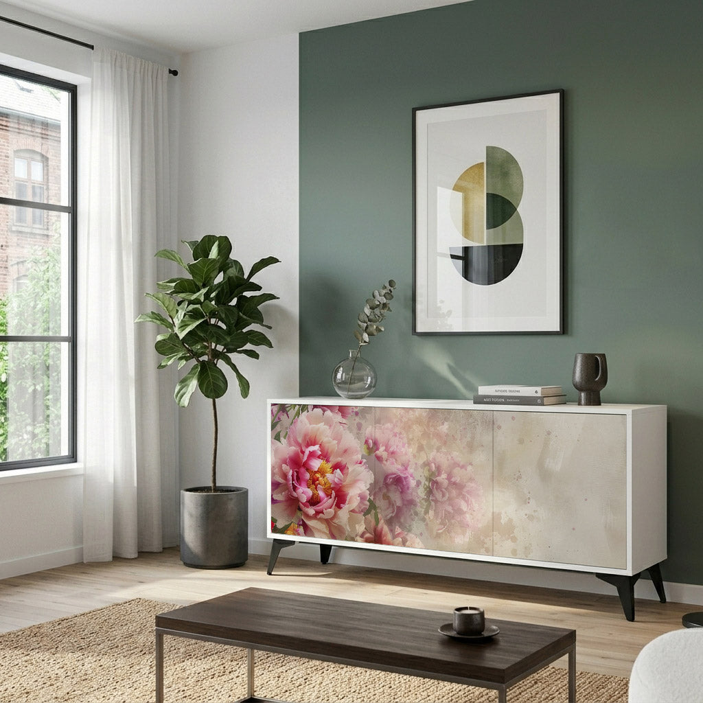 PEONY WHISPER Komoda 3-drzwiowa korpus Biały