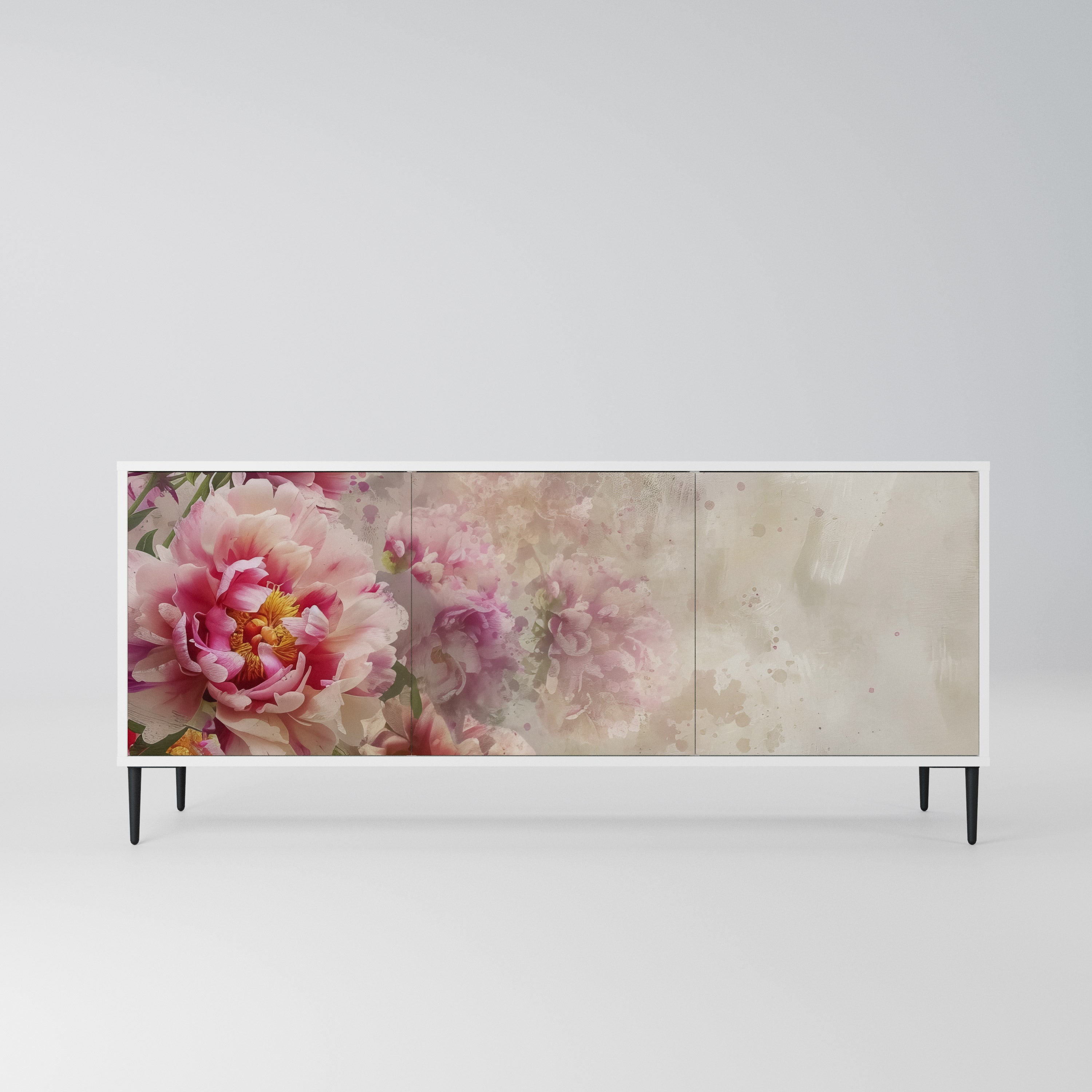 PEONY WHISPER Komoda 3-drzwiowa korpus Biały