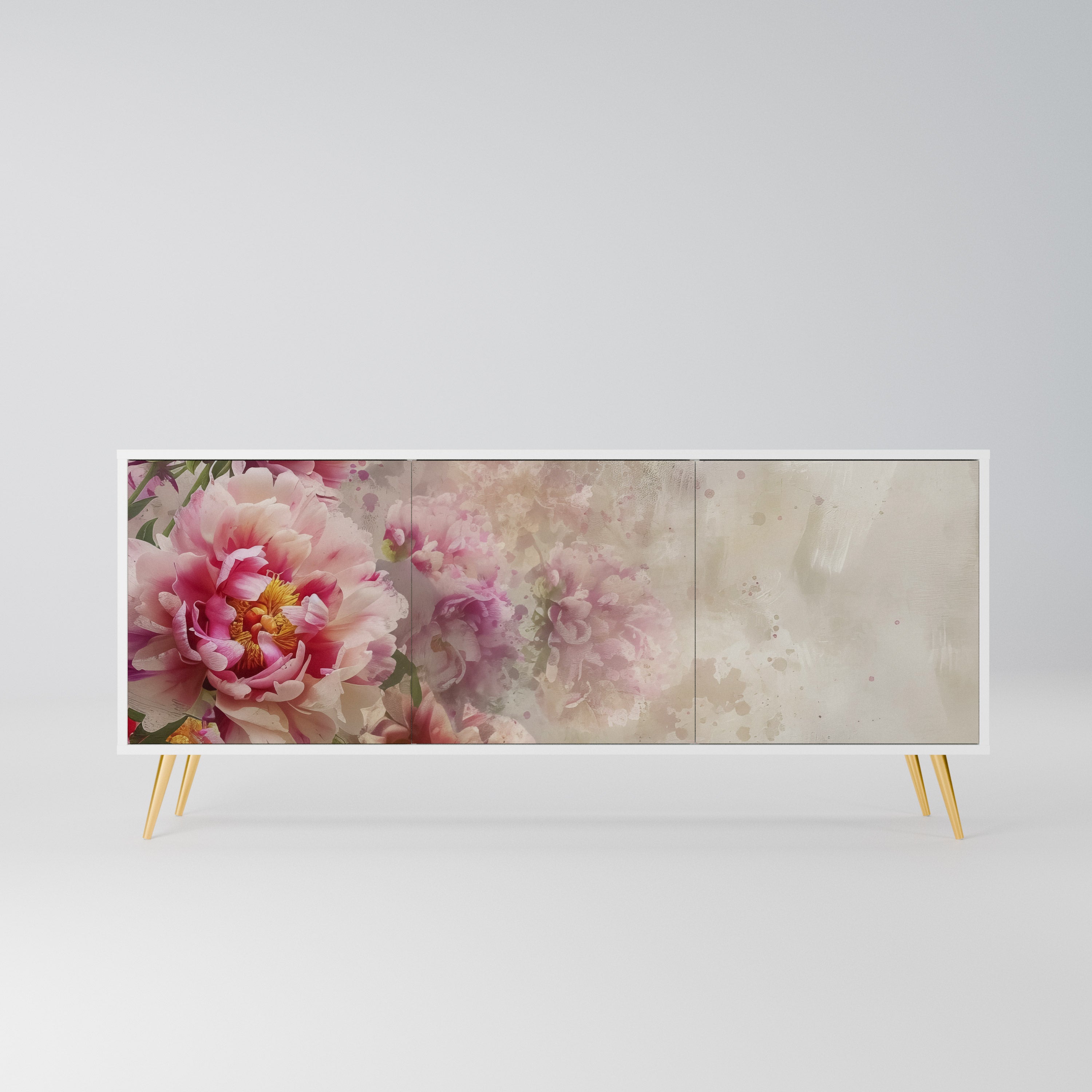 PEONY WHISPER Komoda 3-drzwiowa korpus Biały