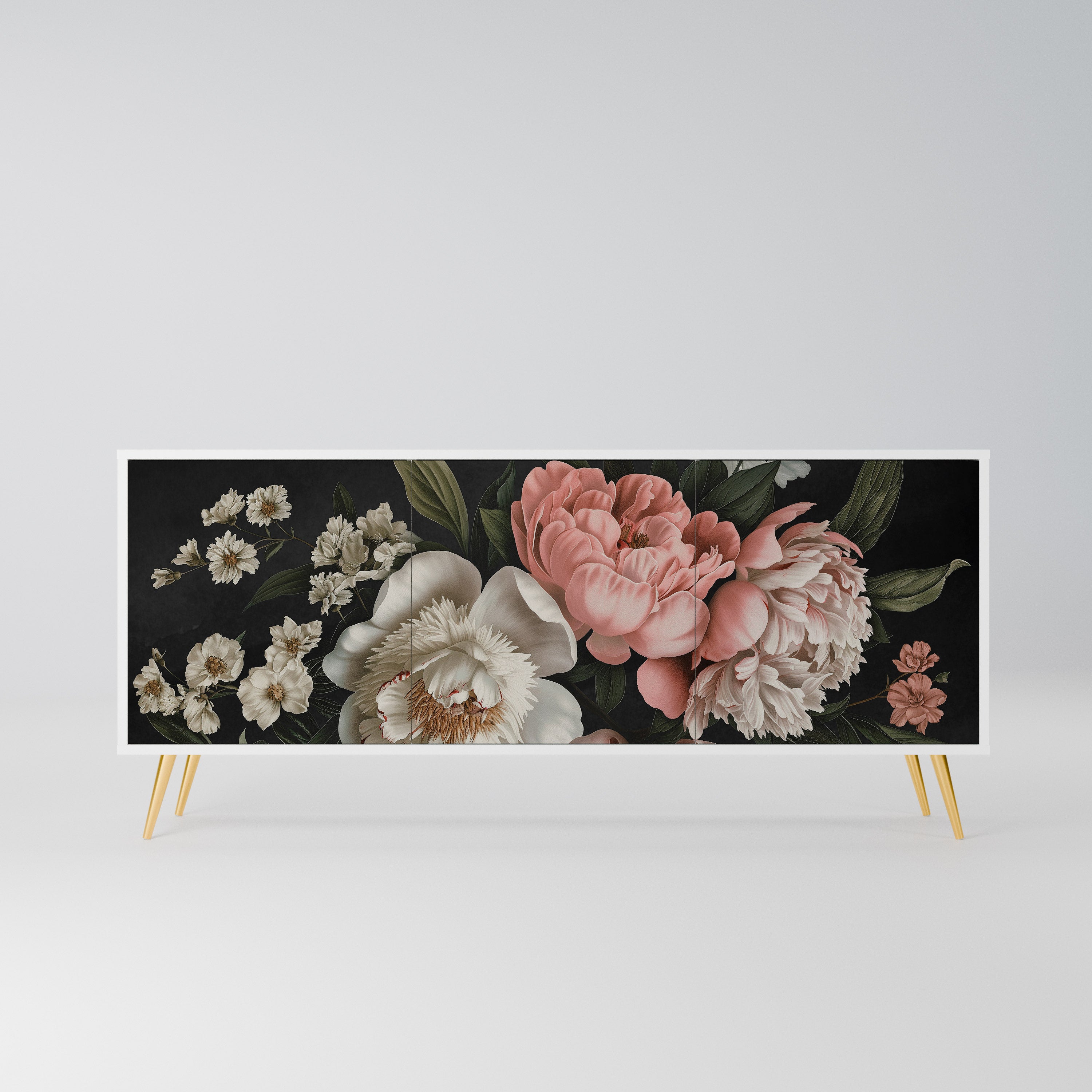 LUSH ELEGANCE Komoda 3-drzwiowa korpus Biały