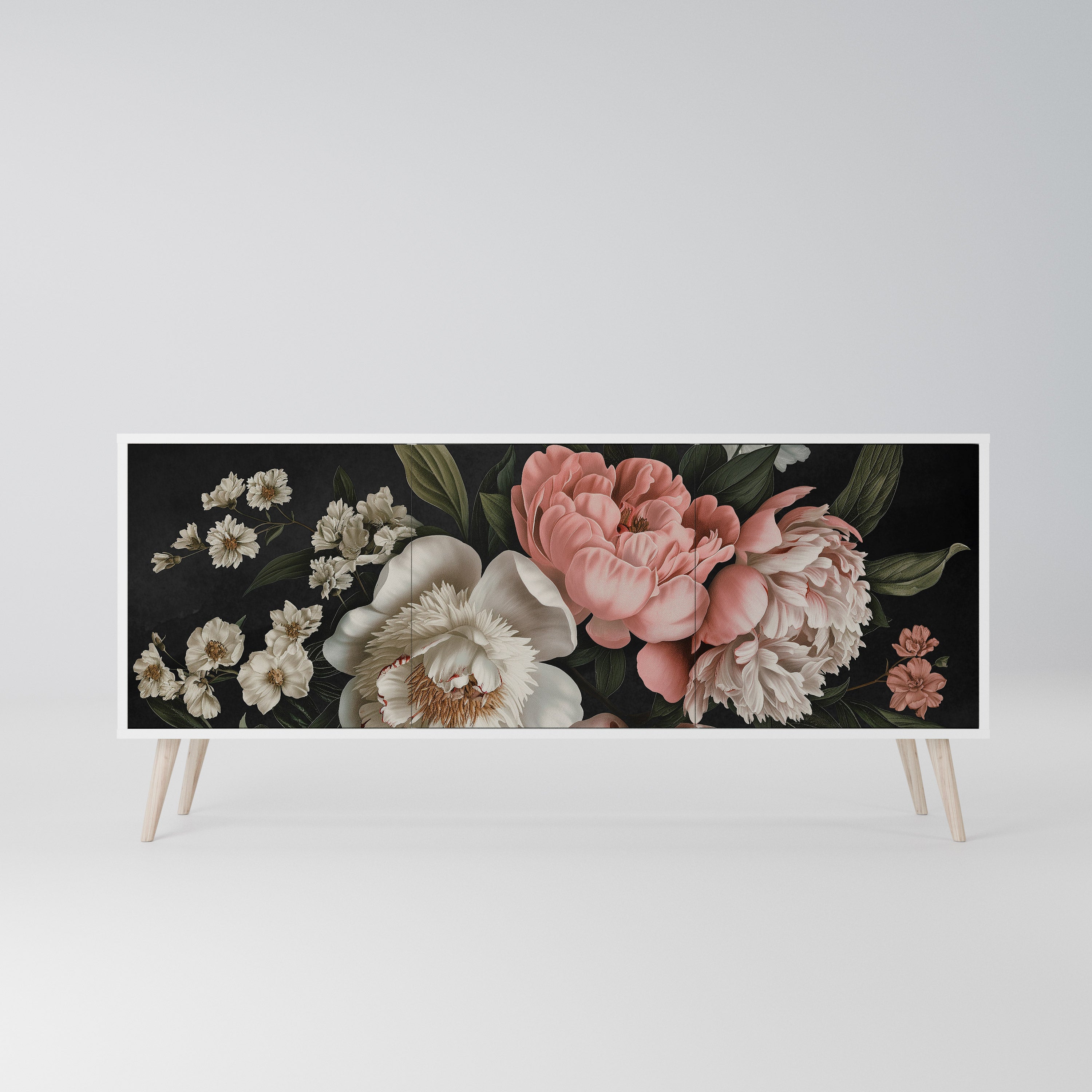 LUSH ELEGANCE Komoda 3-drzwiowa korpus Biały