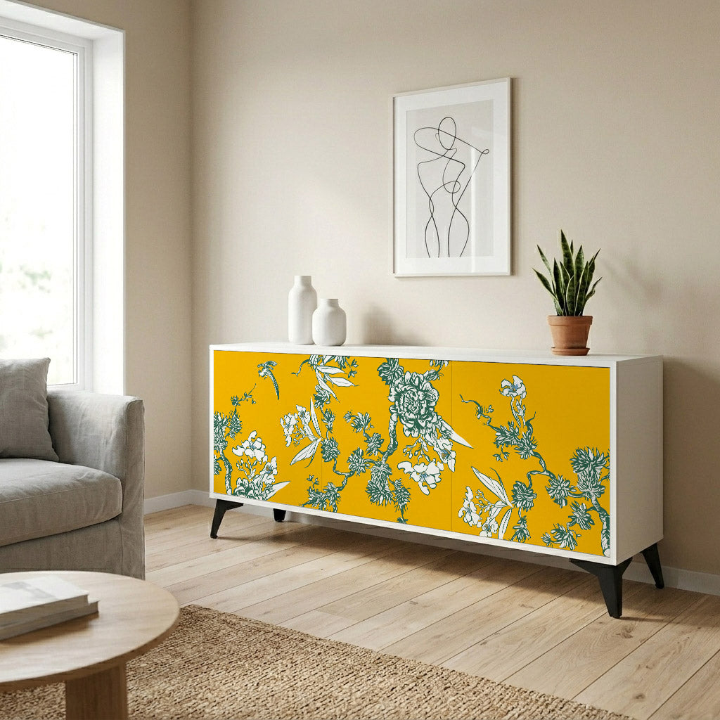 YELLOW CHINOISERIE Komoda 3-drzwiowa korpus Biały