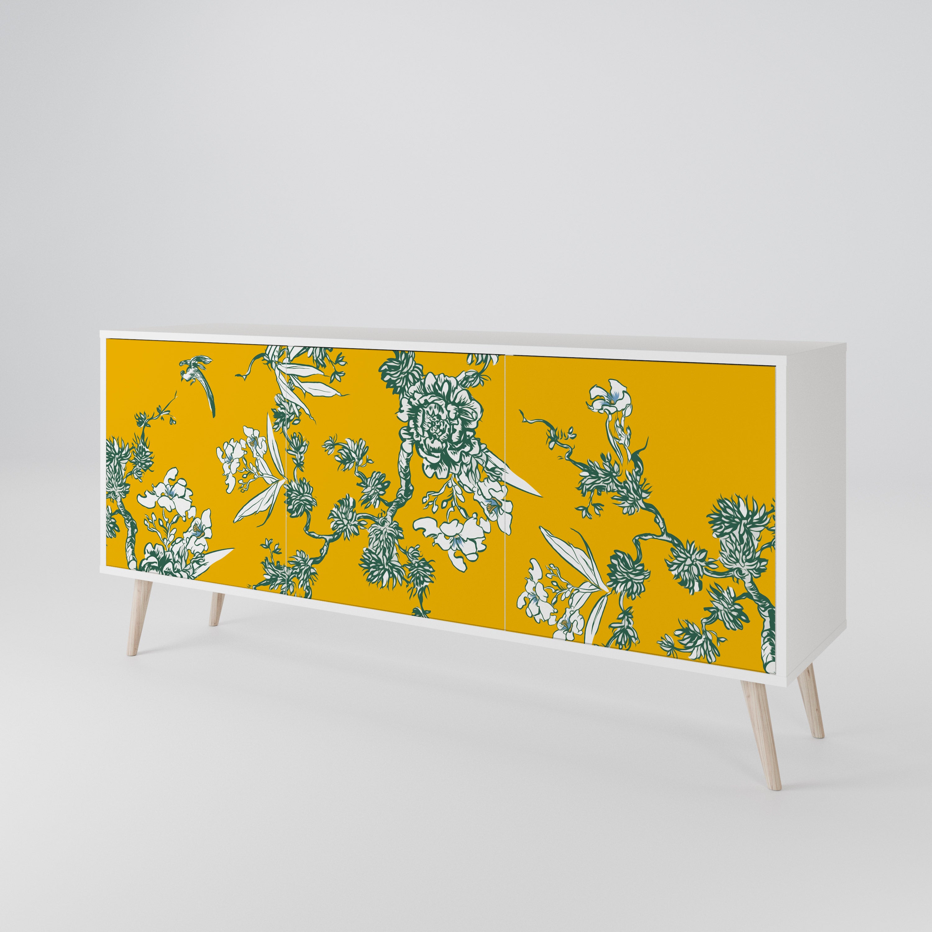 YELLOW CHINOISERIE Komoda 3-drzwiowa korpus Biały