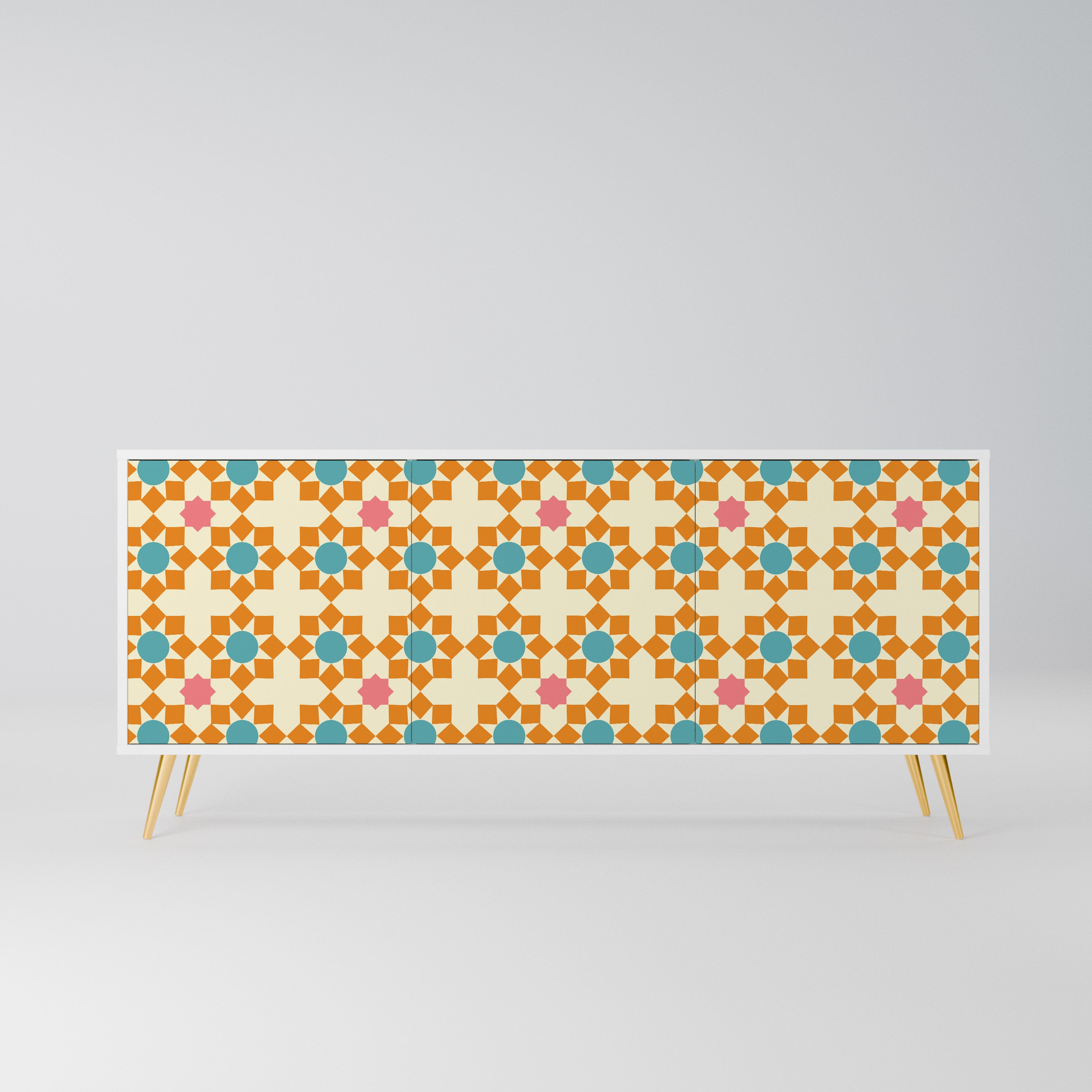 FLORAL DECOR Komoda 3-drzwiowa korpus Biały