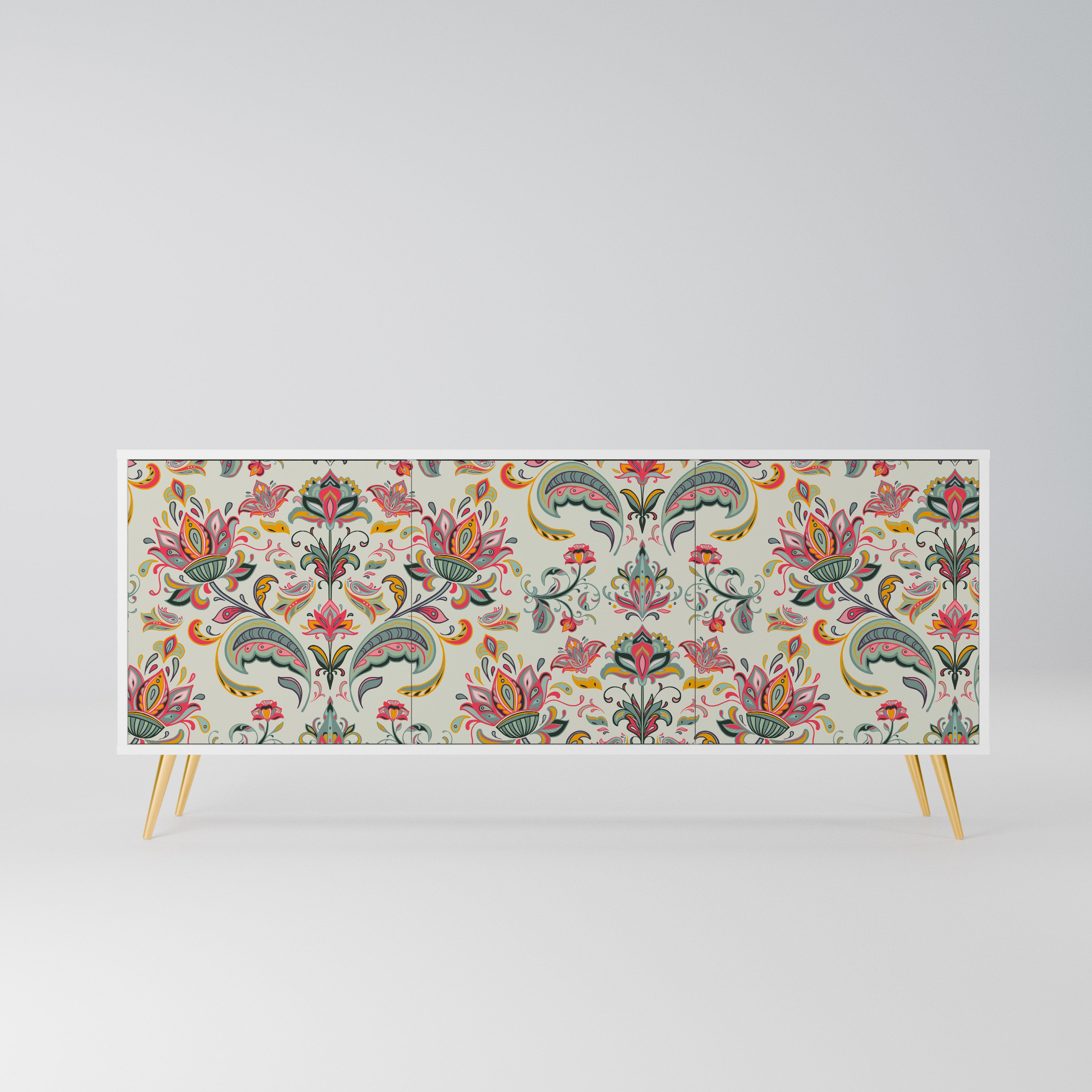 ORGANIC FOLKLORE Komoda 3-drzwiowa korpus Biały