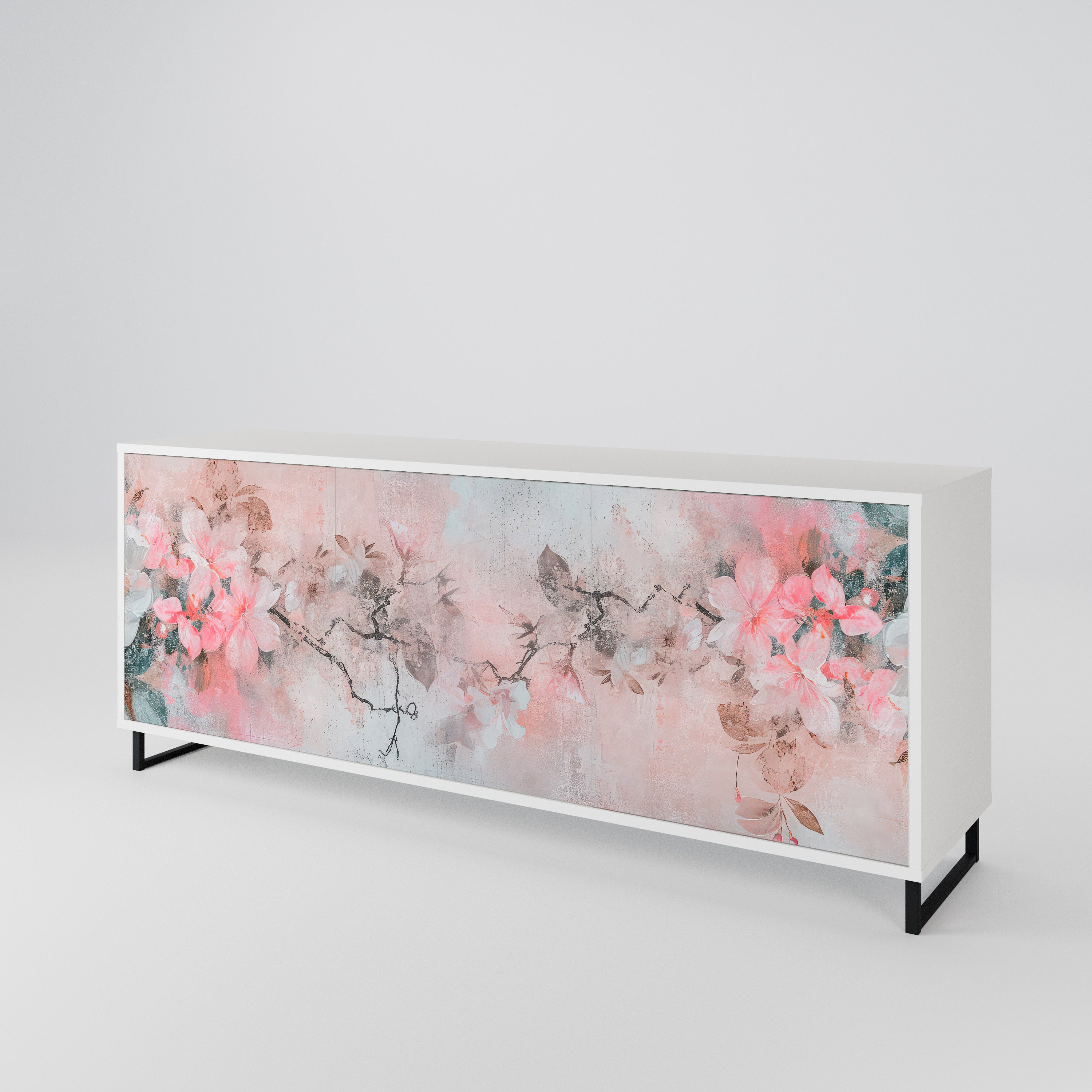 CHERRY BLOSSOM Komoda 3-drzwiowa korpus Biały