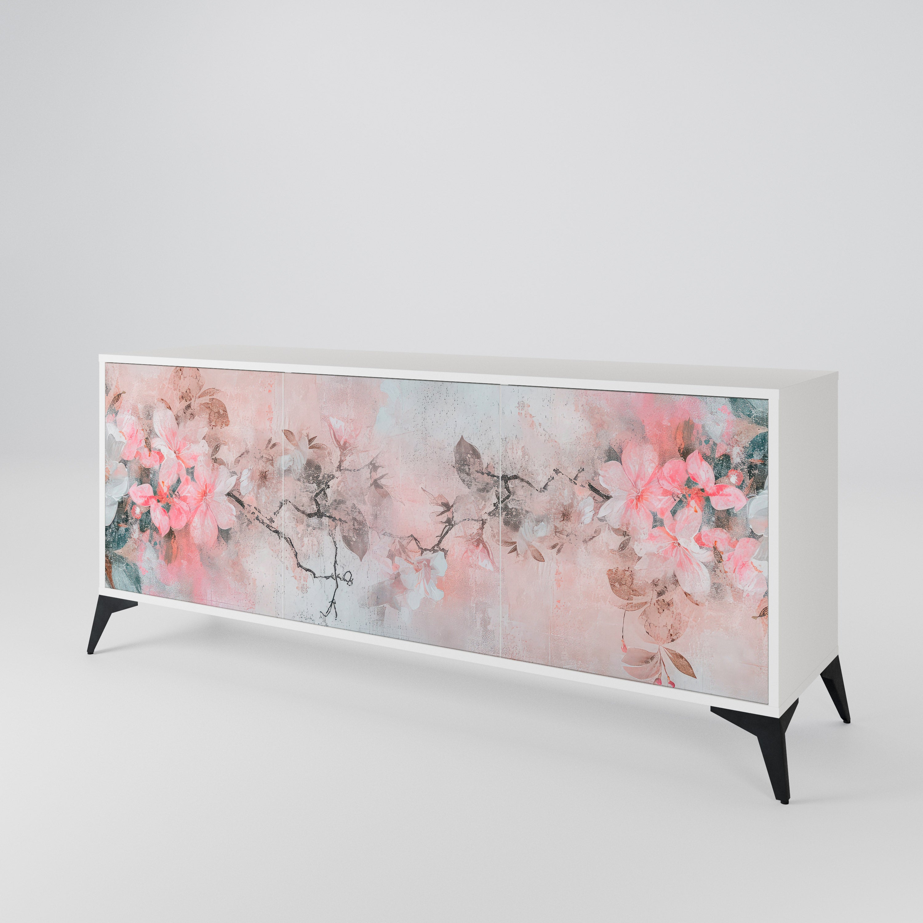 CHERRY BLOSSOM Komoda 3-drzwiowa korpus Biały