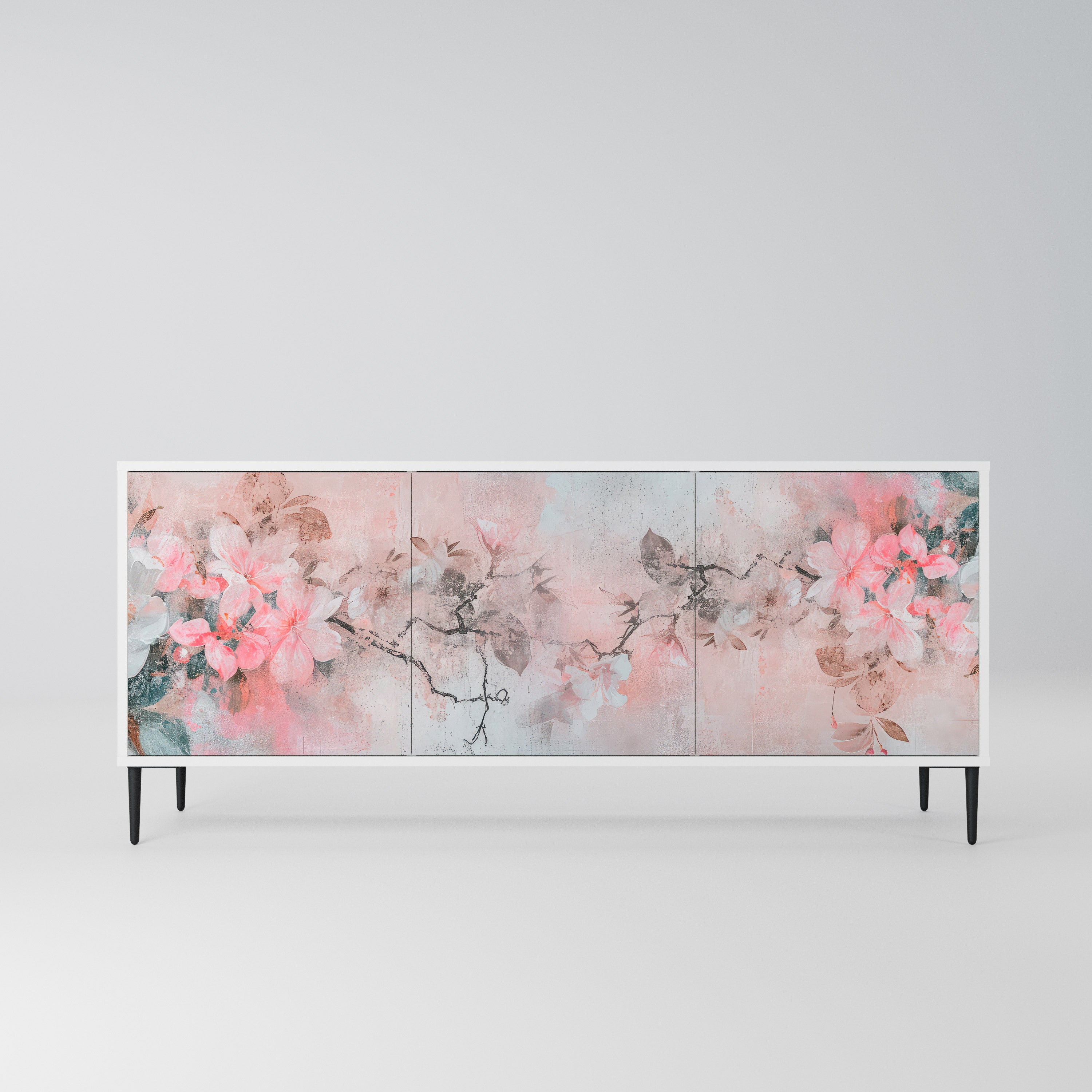 CHERRY BLOSSOM Komoda 3-drzwiowa korpus Biały