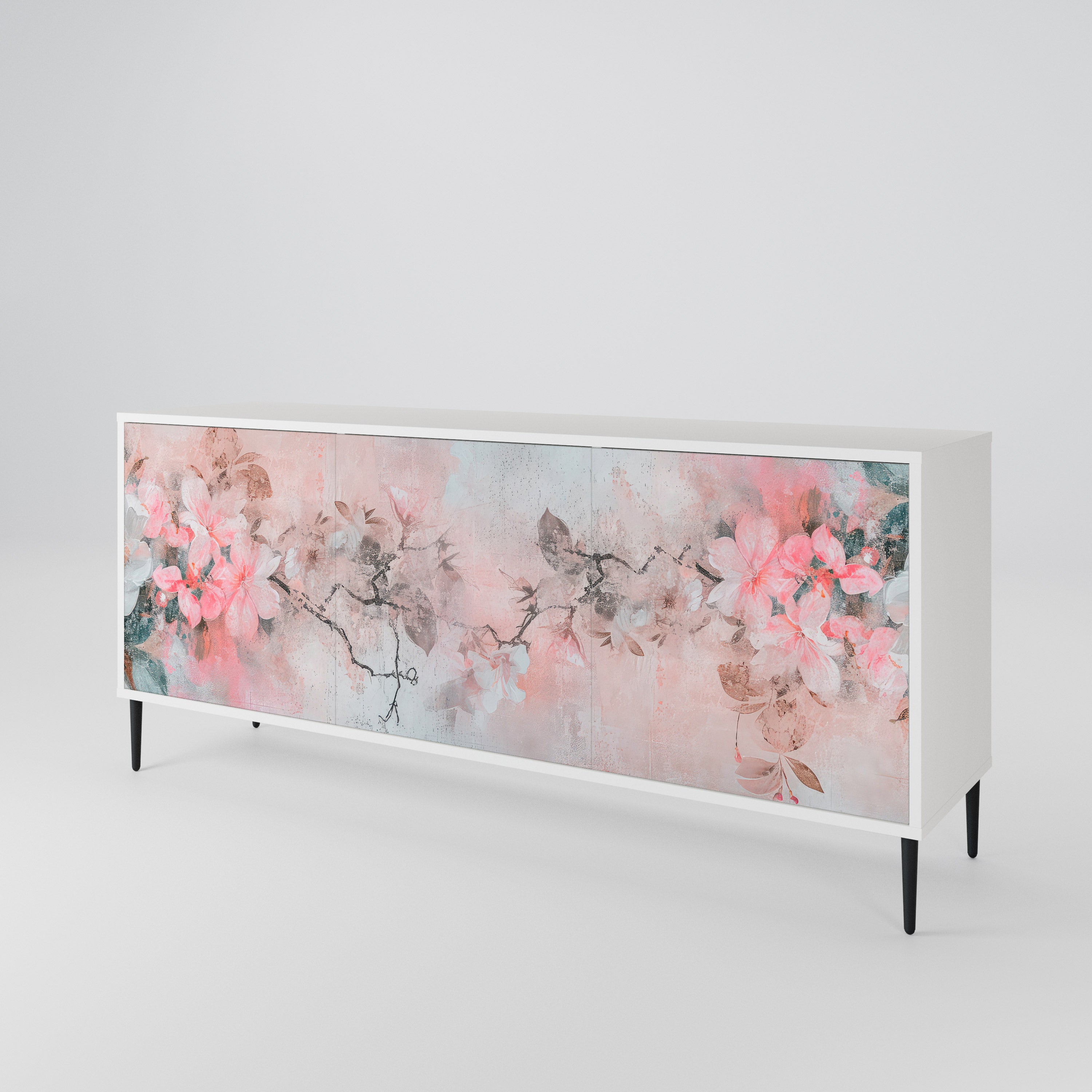 CHERRY BLOSSOM Komoda 3-drzwiowa korpus Biały