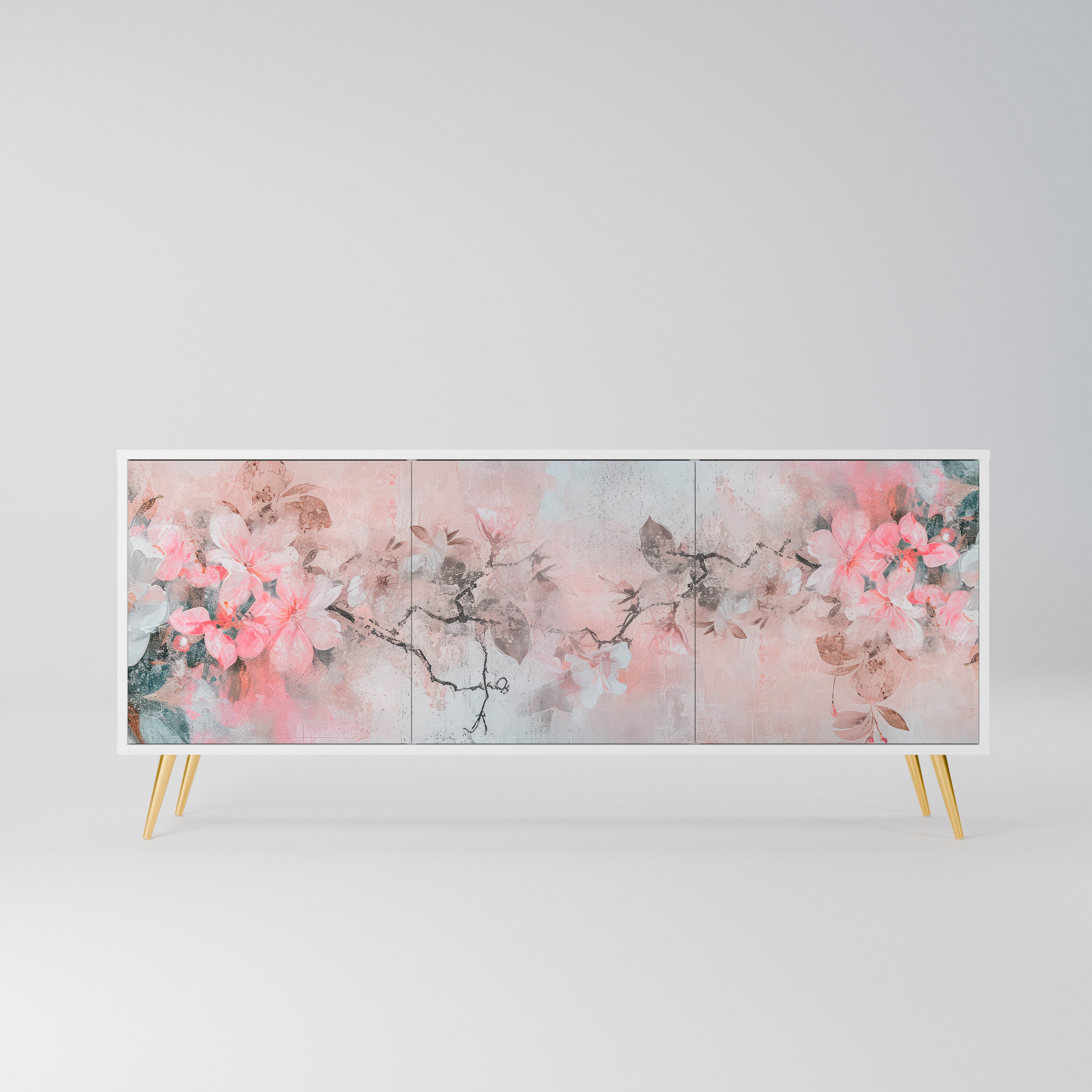 CHERRY BLOSSOM Komoda 3-drzwiowa korpus Biały