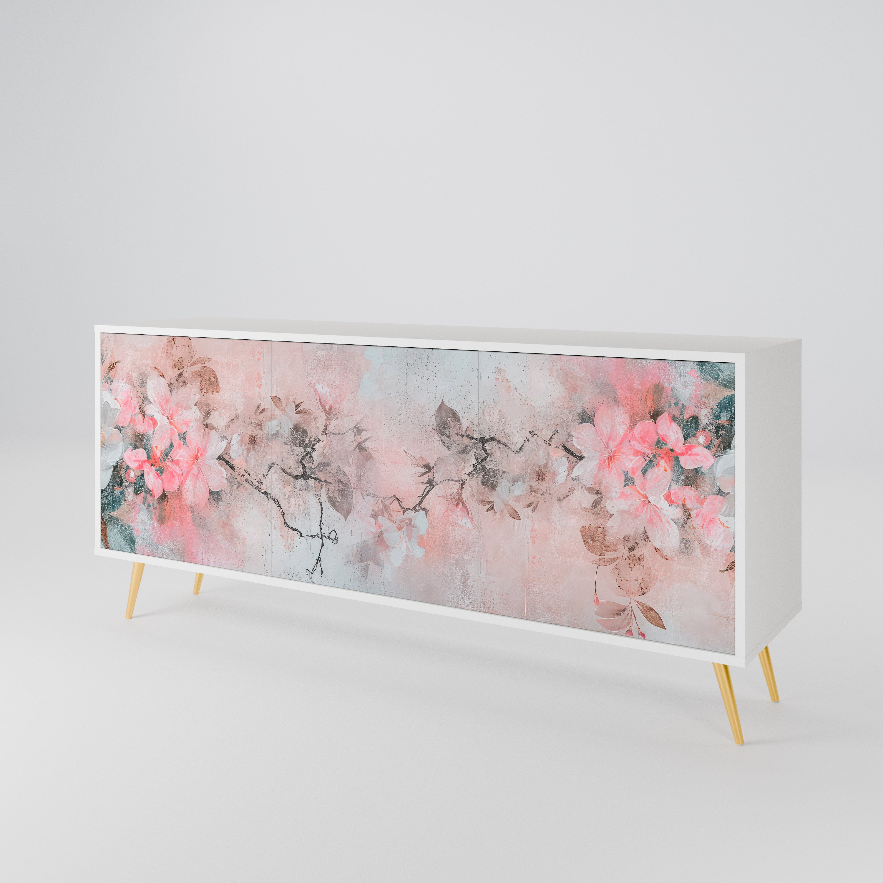 CHERRY BLOSSOM Komoda 3-drzwiowa korpus Biały