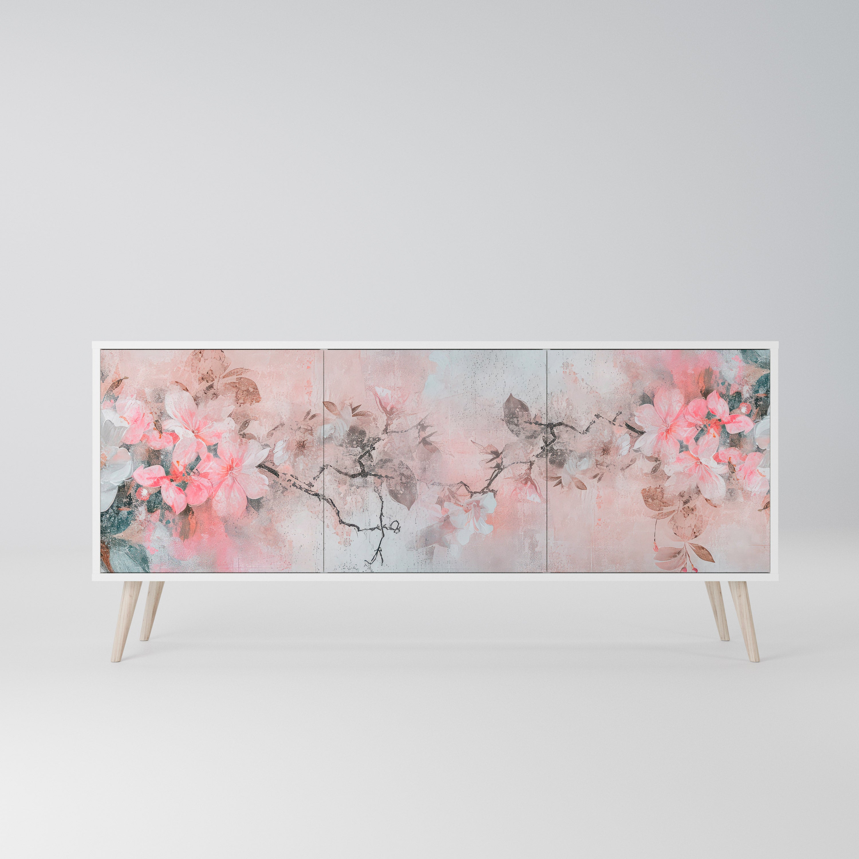 CHERRY BLOSSOM Komoda 3-drzwiowa korpus Biały