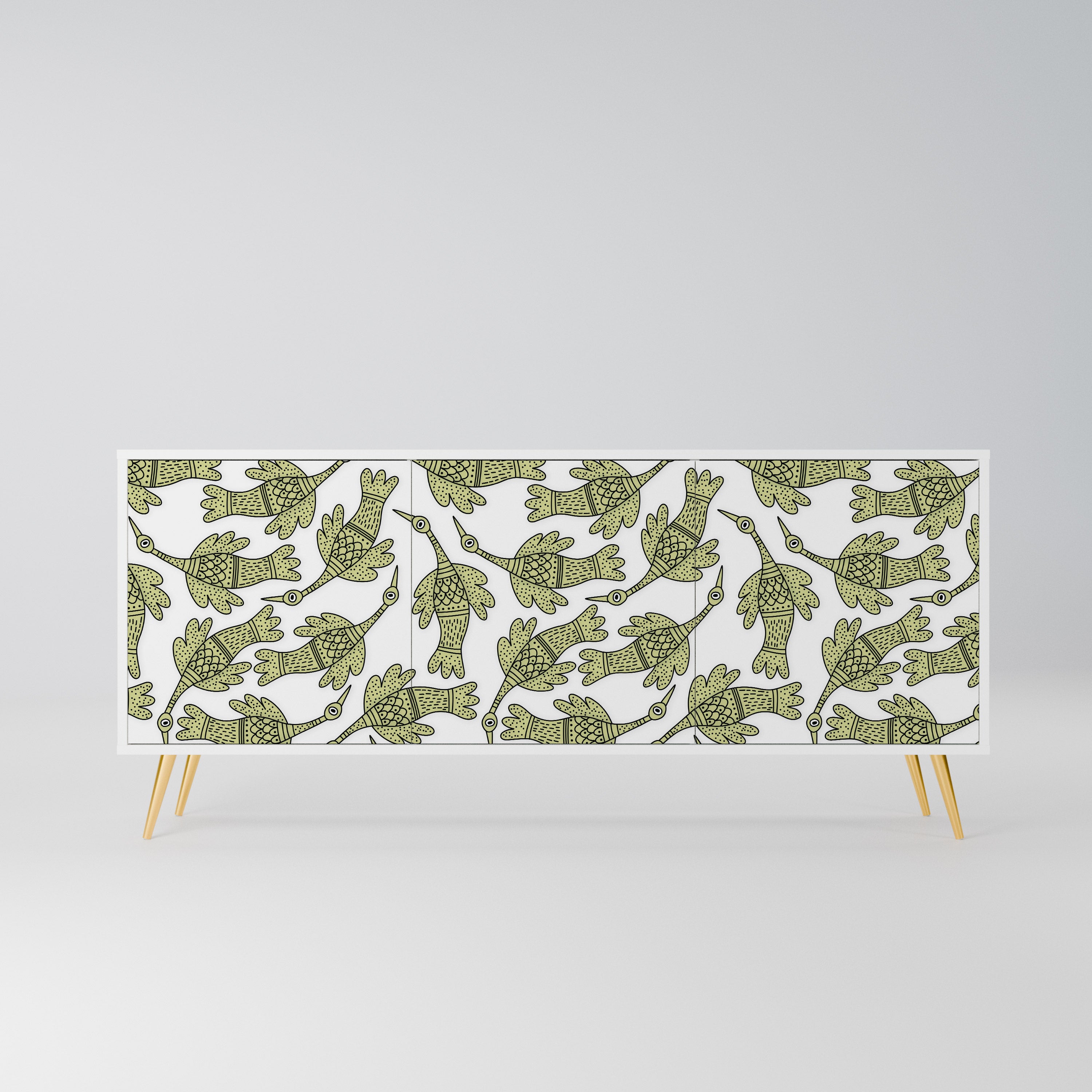 SEEDLING SONGBIRD Komoda 3-drzwiowa korpus Biały