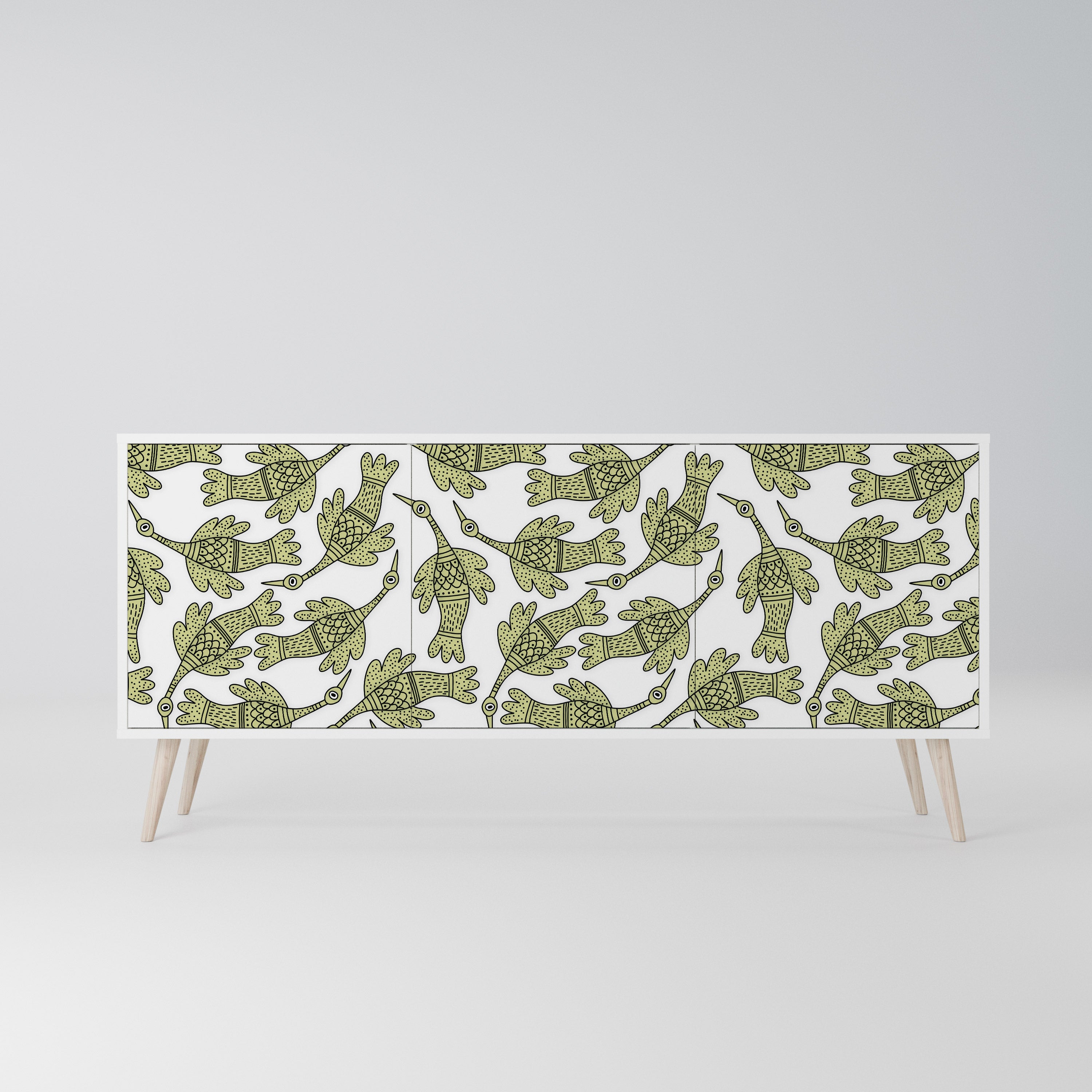 SEEDLING SONGBIRD Komoda 3-drzwiowa korpus Biały