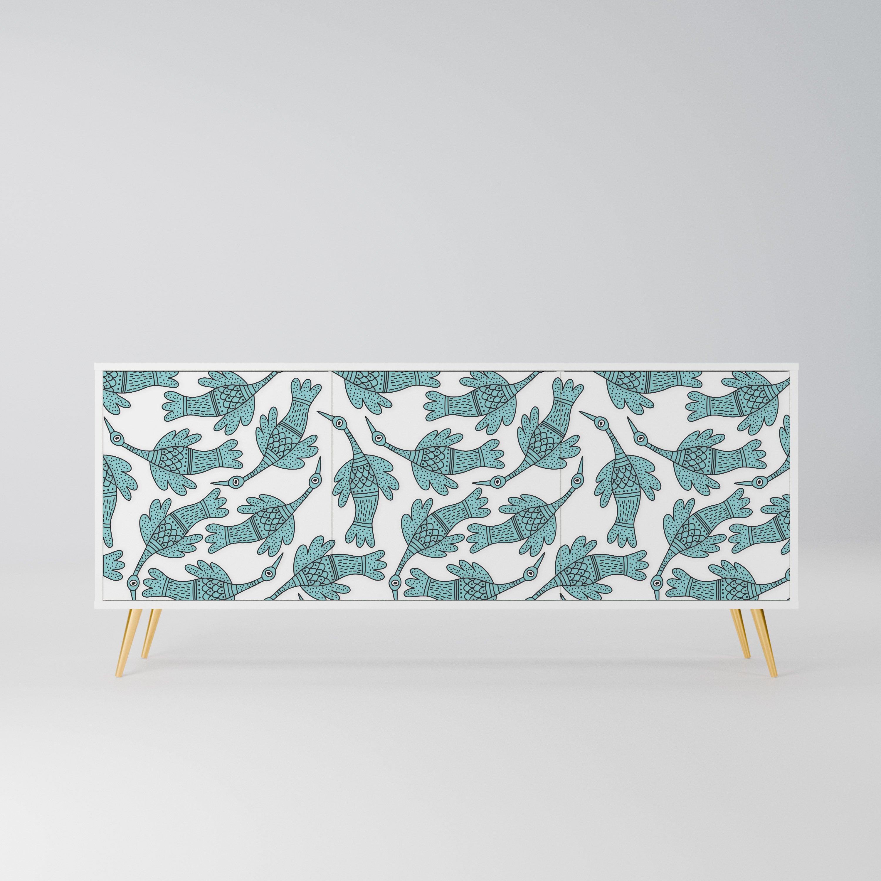 WATERSPOUT SONGIBIRD Komoda 3-drzwiowa korpus Biały