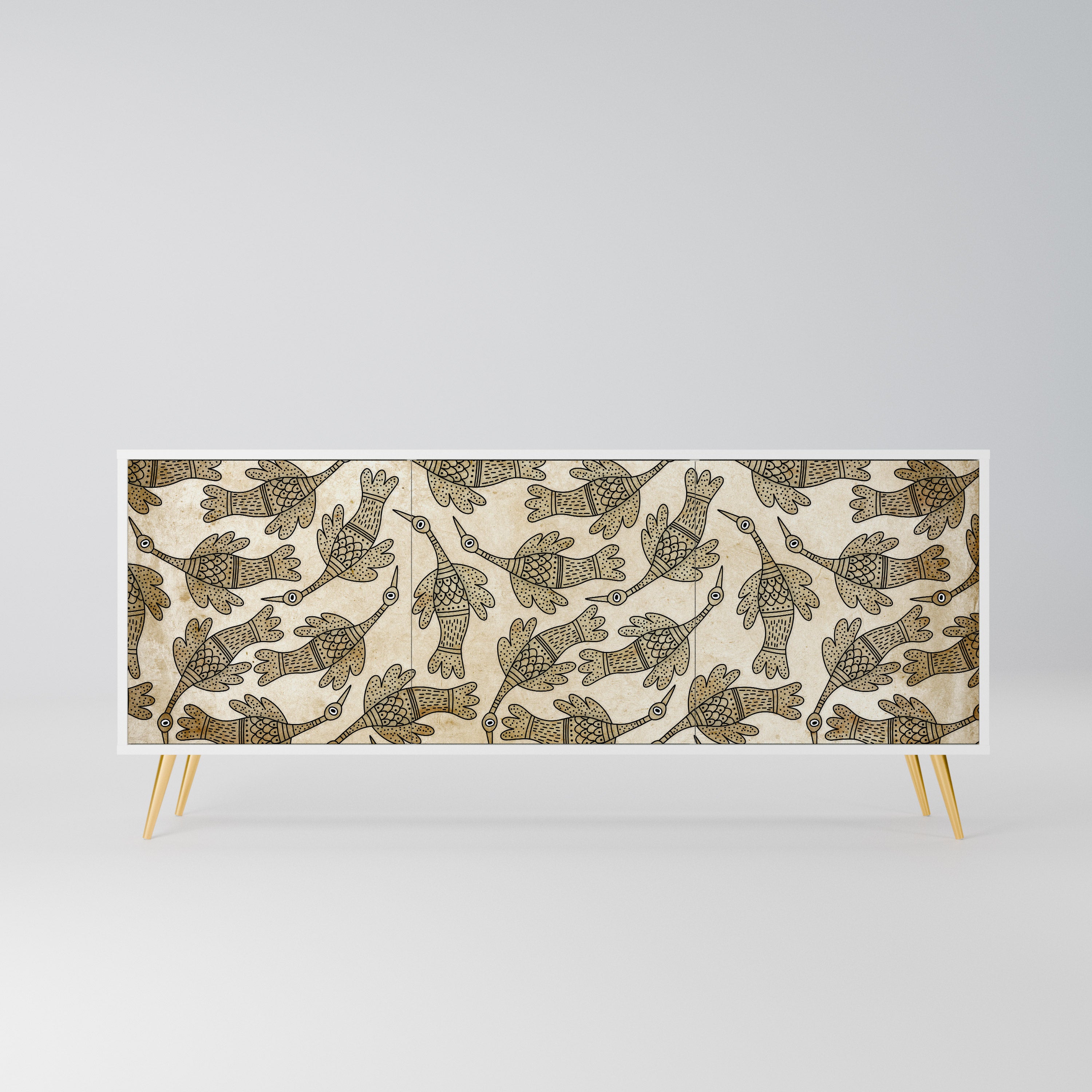 ALMONDINE SONGBIRD Komoda 3-drzwiowa korpus Biały