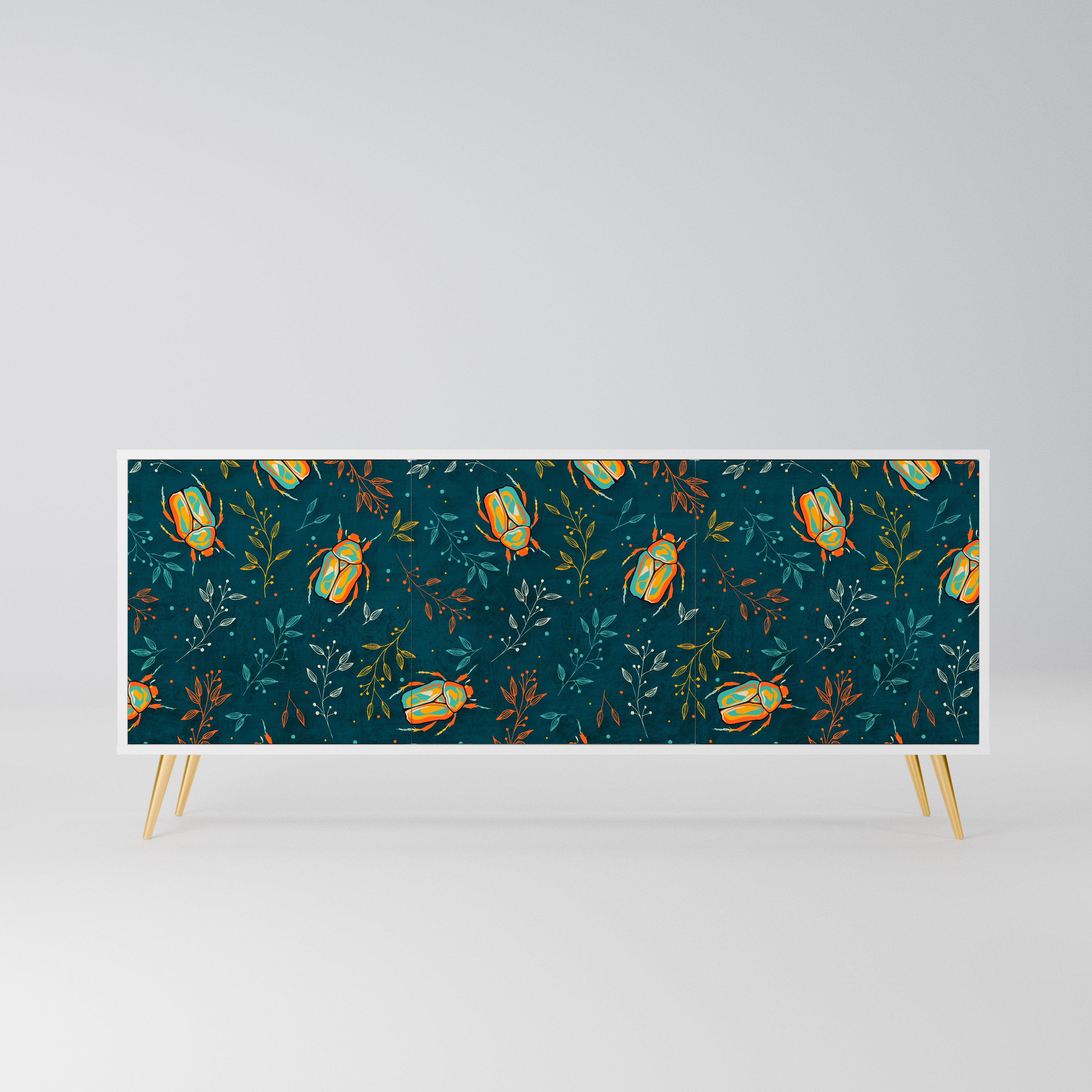 AUTUMN INSECTS Komoda 3-drzwiowa korpus Biały