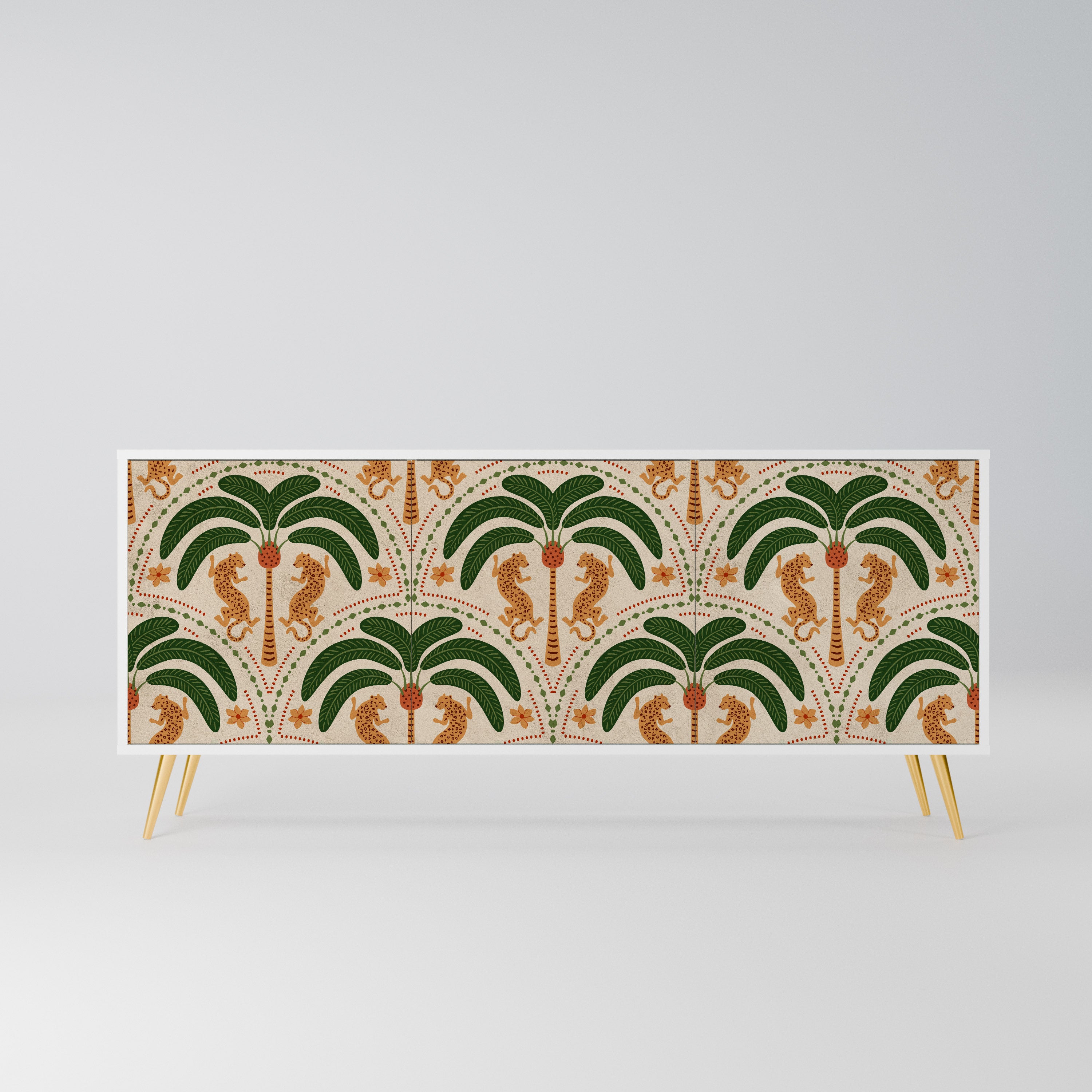 DANCING PREDATORS Komoda 3-drzwiowa korpus Biały