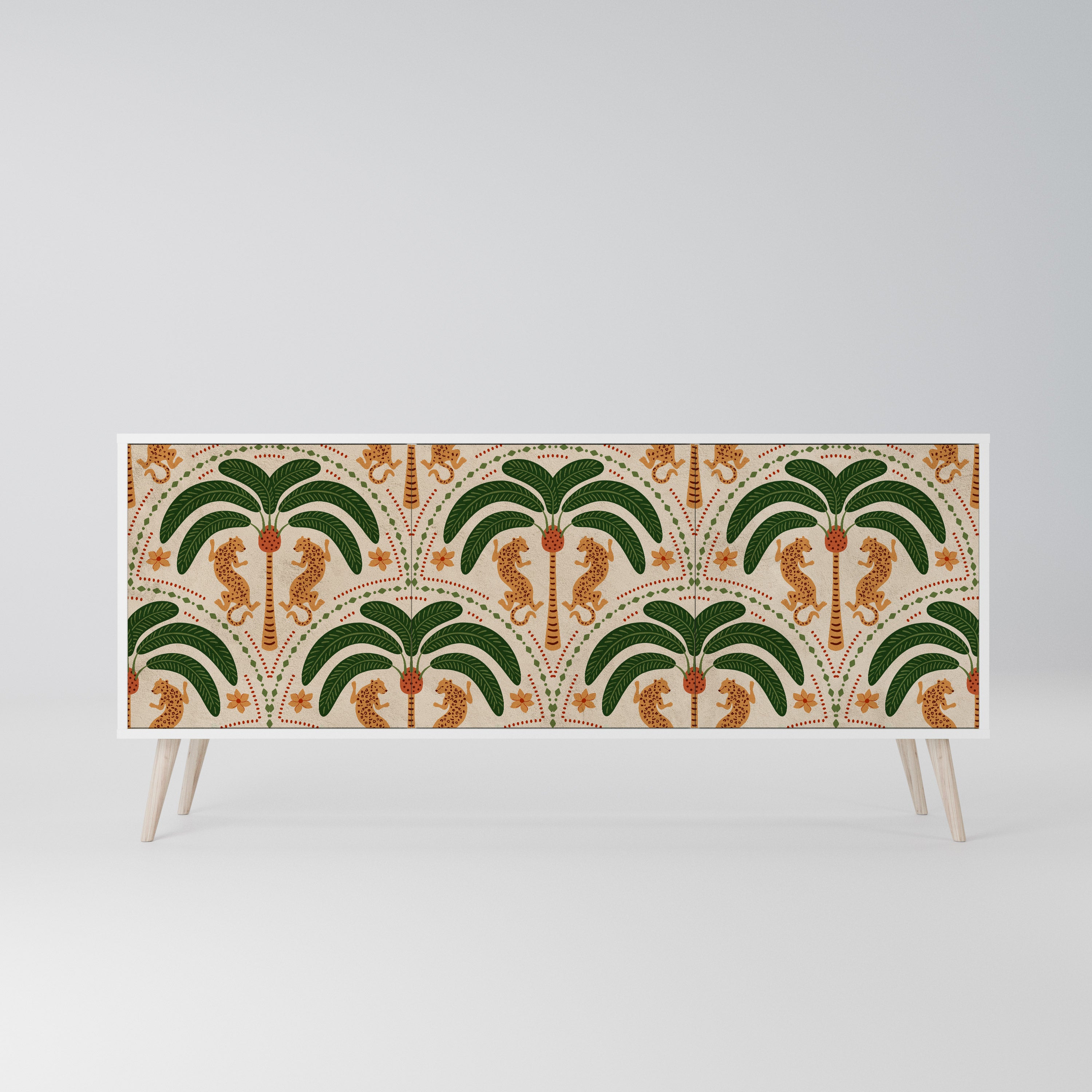 DANCING PREDATORS Komoda 3-drzwiowa korpus Biały