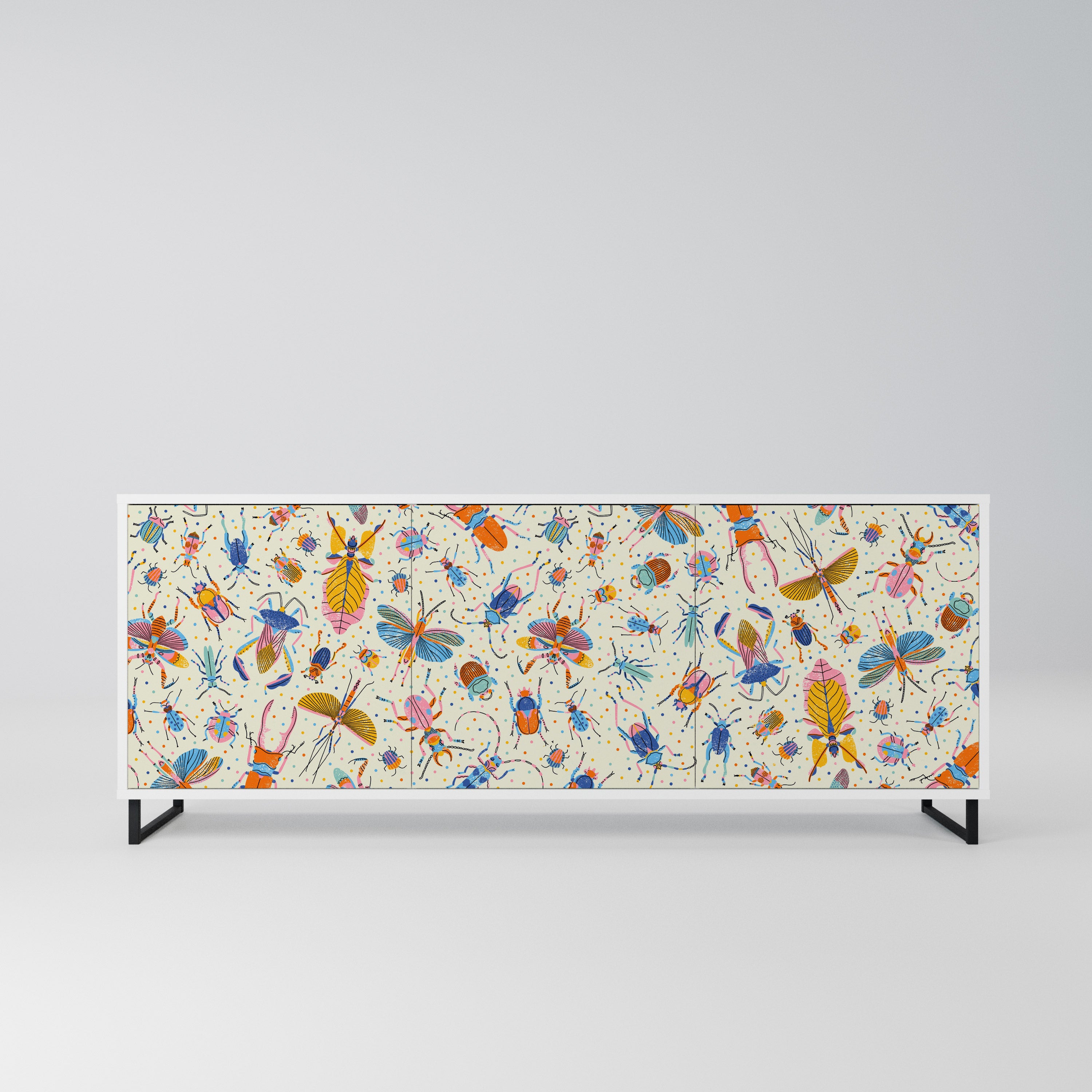 COLORFUL INSECTS Komoda 3-drzwiowa korpus Biały