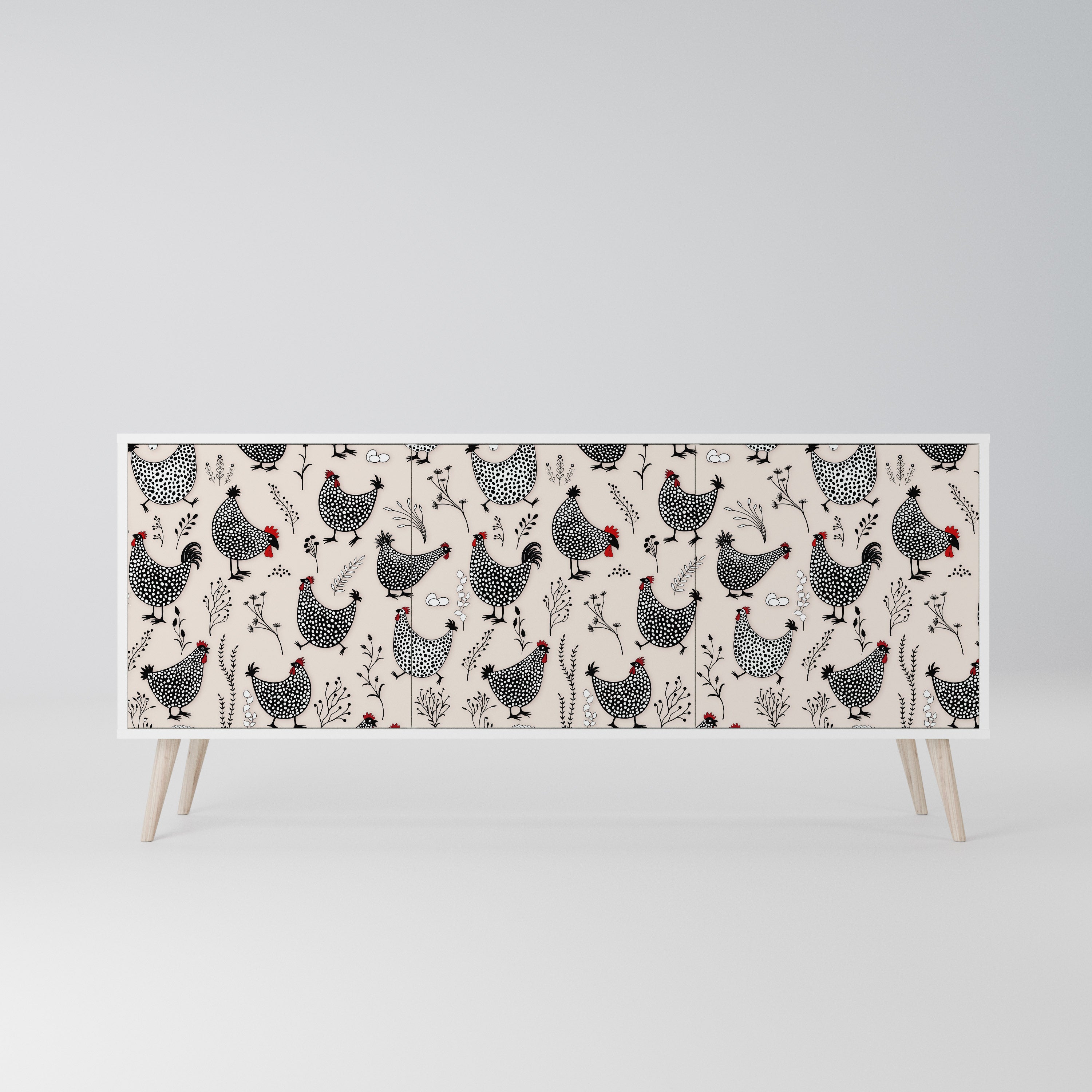 HAPPY HENS Komoda 3-drzwiowa korpus Biały