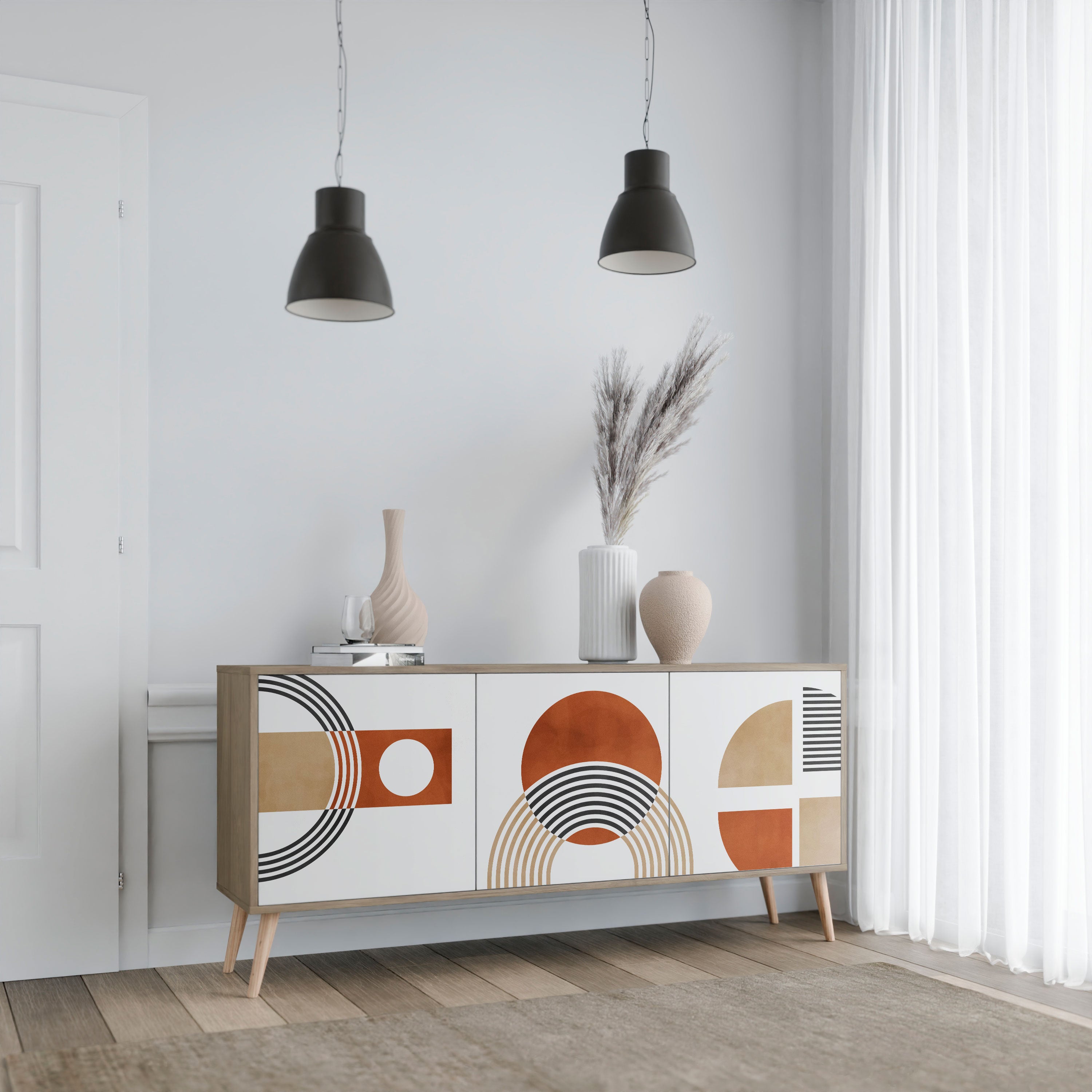 CIRCLE RHYTM Komoda 3-drzwiowa