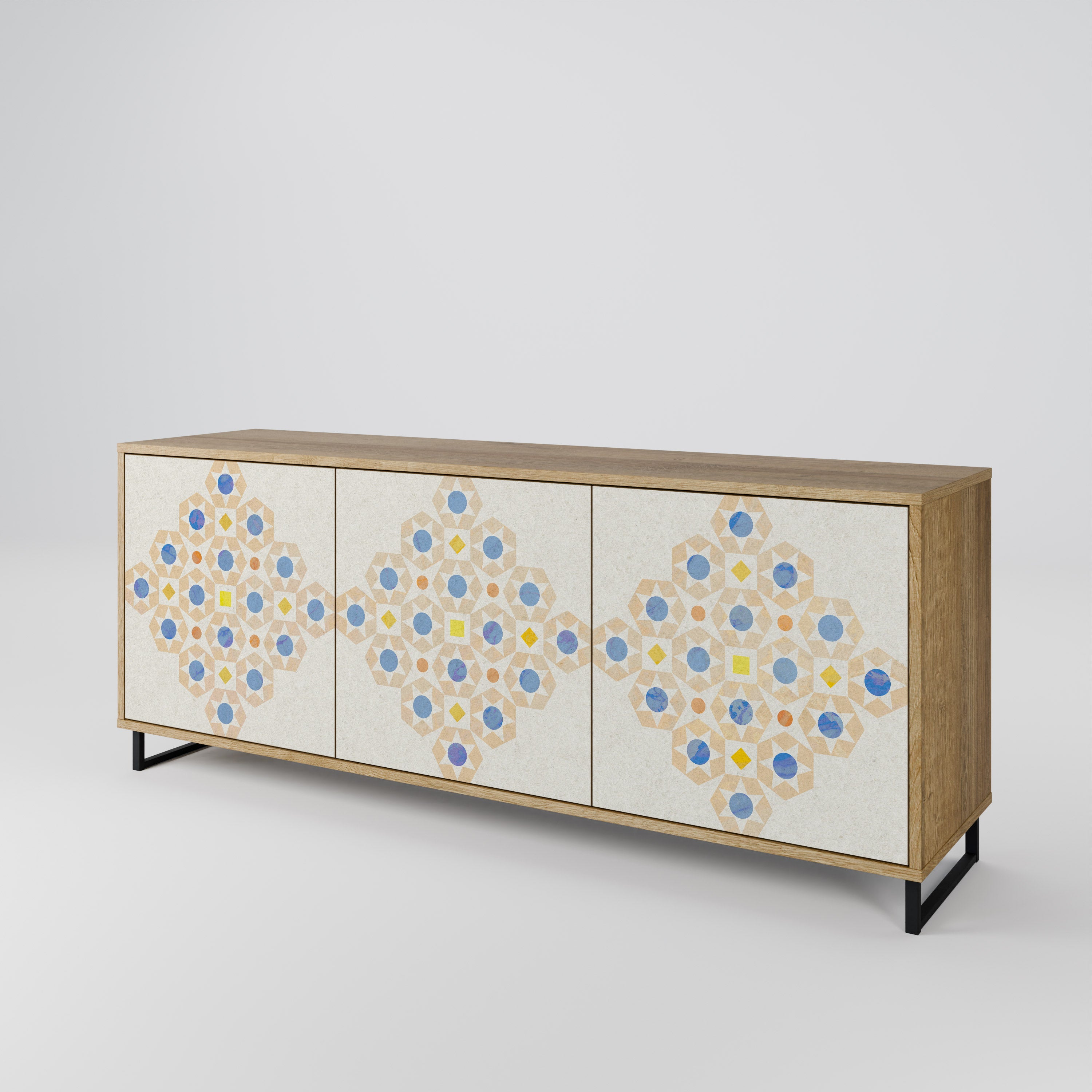 PATTERNED PRISM Komoda 3-drzwiowa