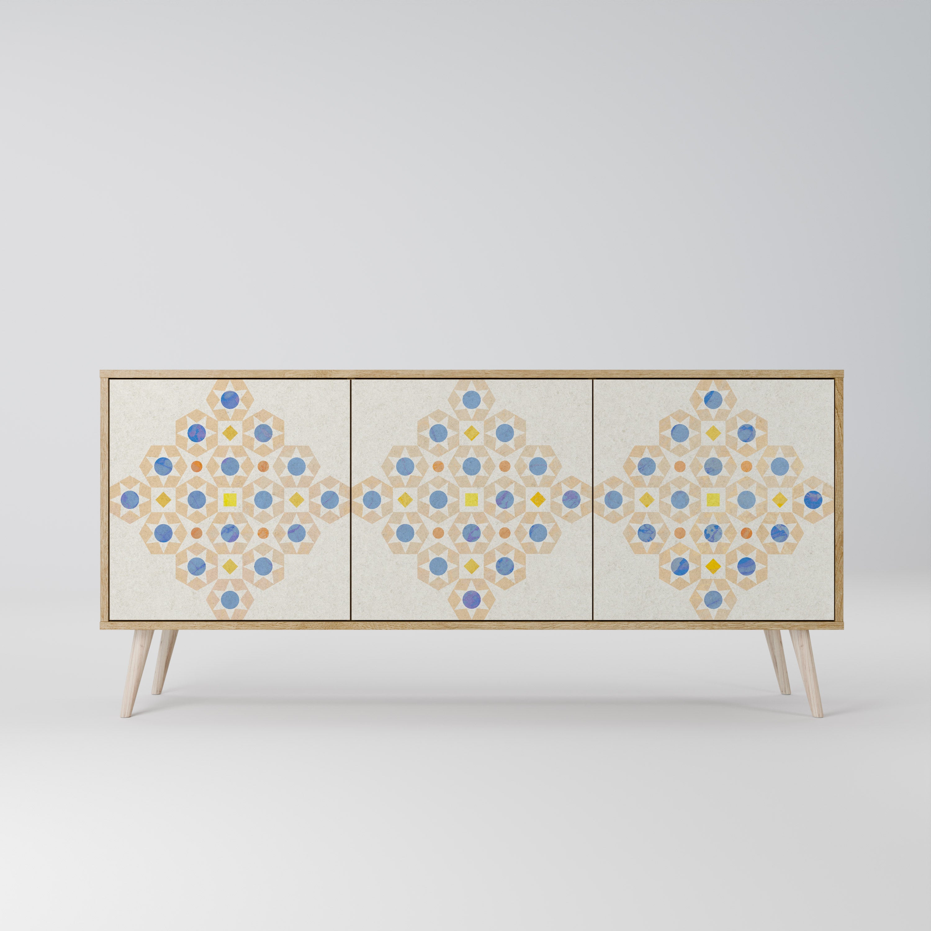 PATTERNED PRISM Komoda 3-drzwiowa
