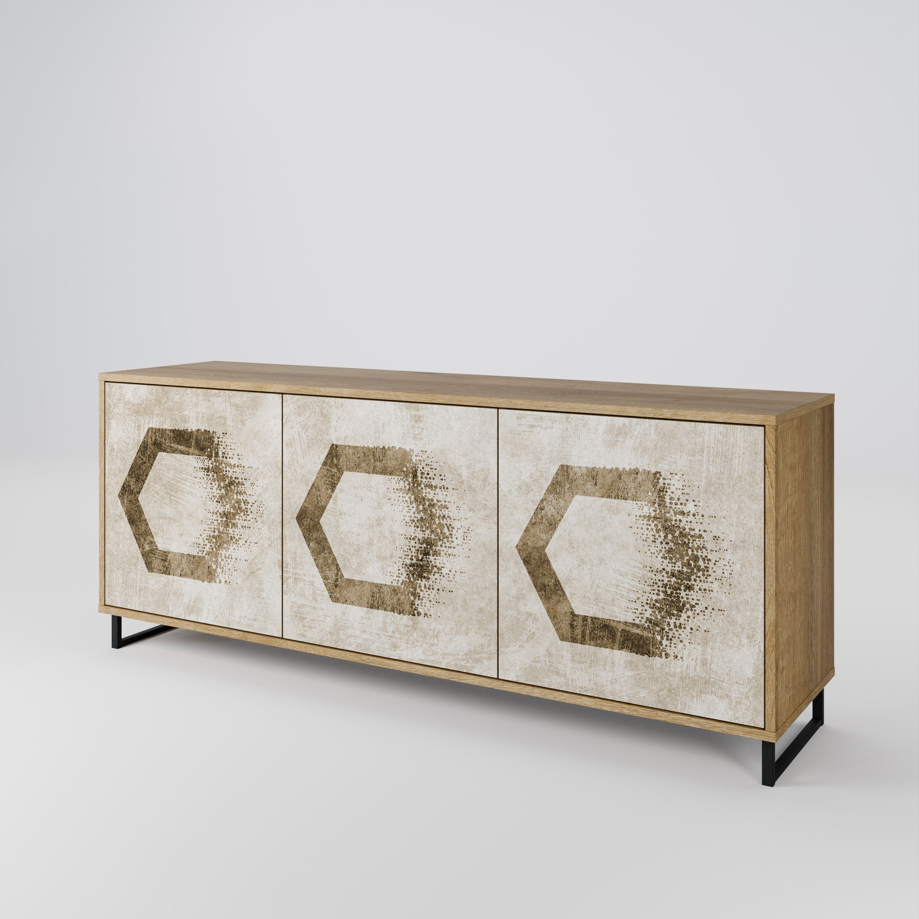 HEXAGONAL SHAPES Komoda 3-drzwiowa