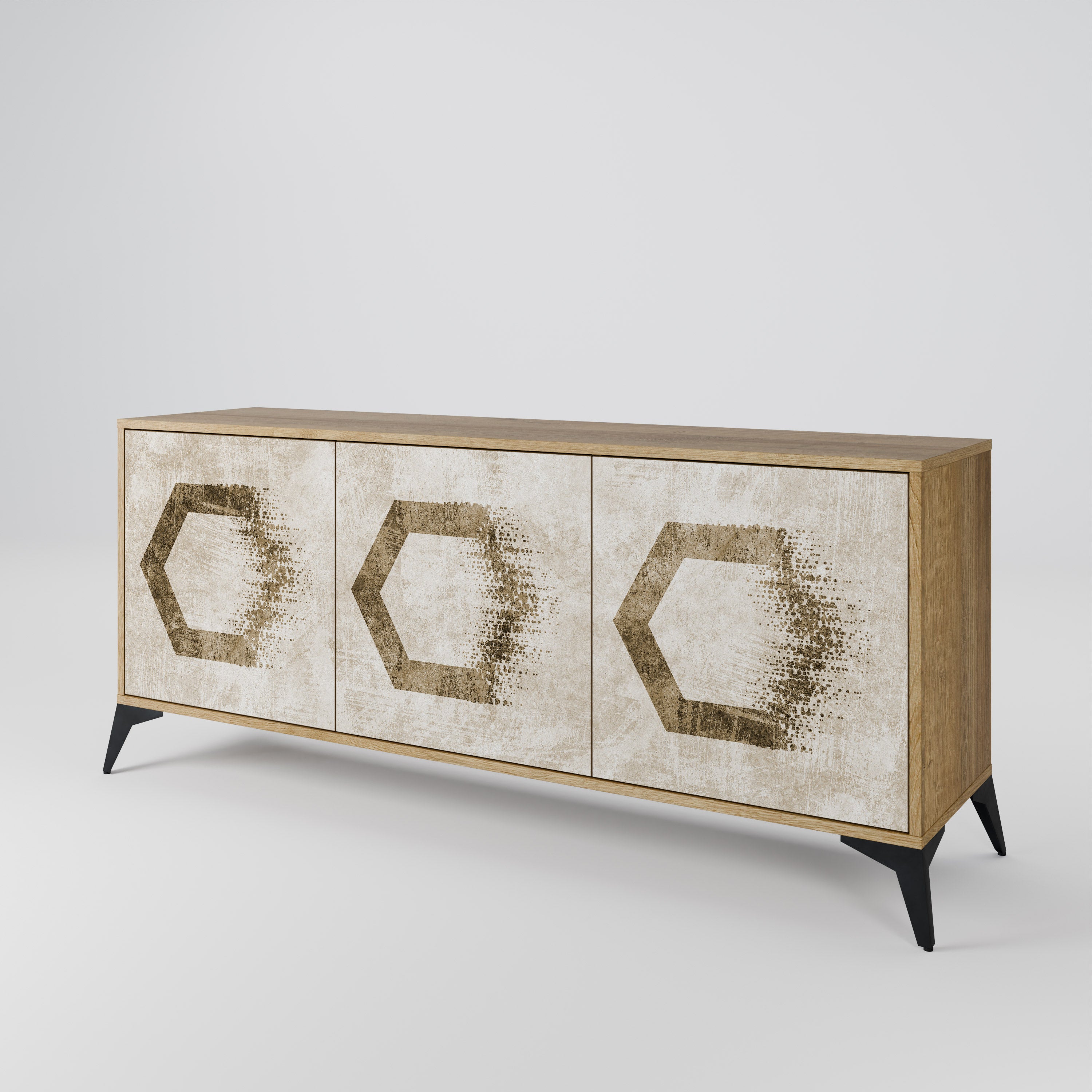 HEXAGONAL SHAPES Komoda 3-drzwiowa