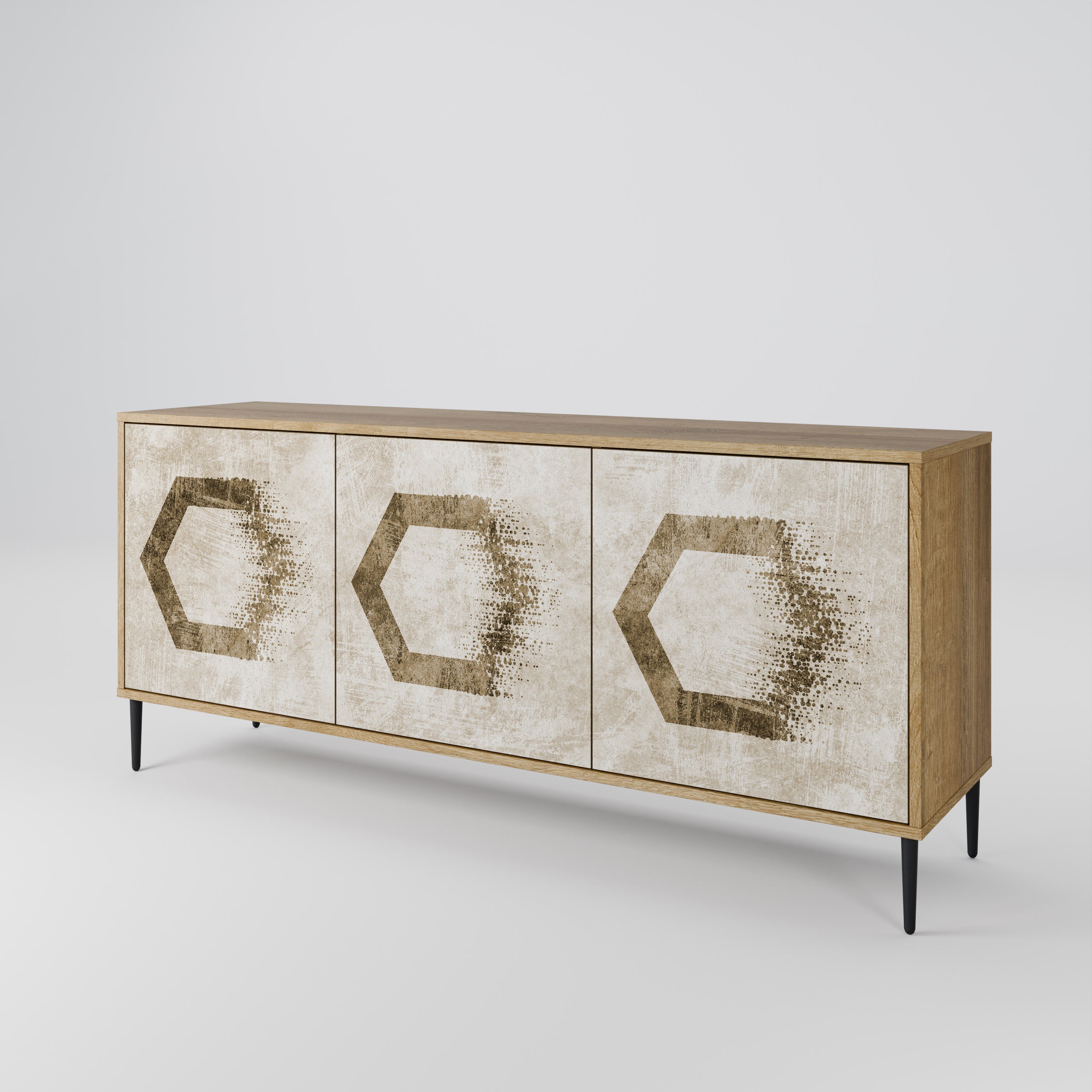 HEXAGONAL SHAPES Komoda 3-drzwiowa
