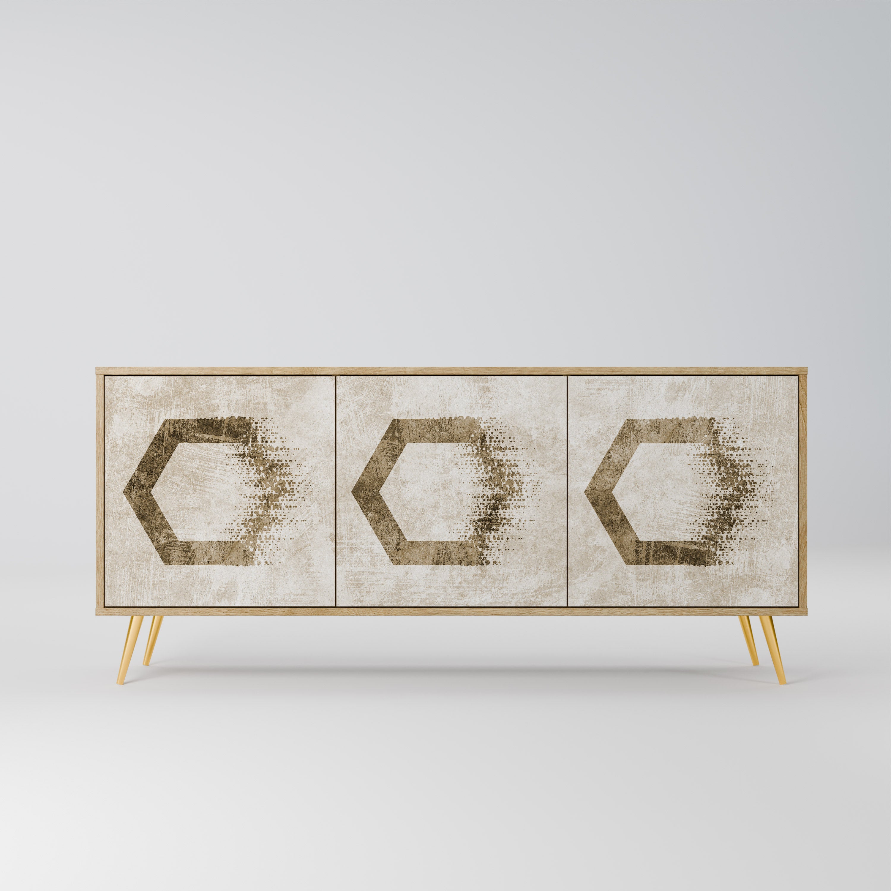 HEXAGONAL SHAPES Komoda 3-drzwiowa