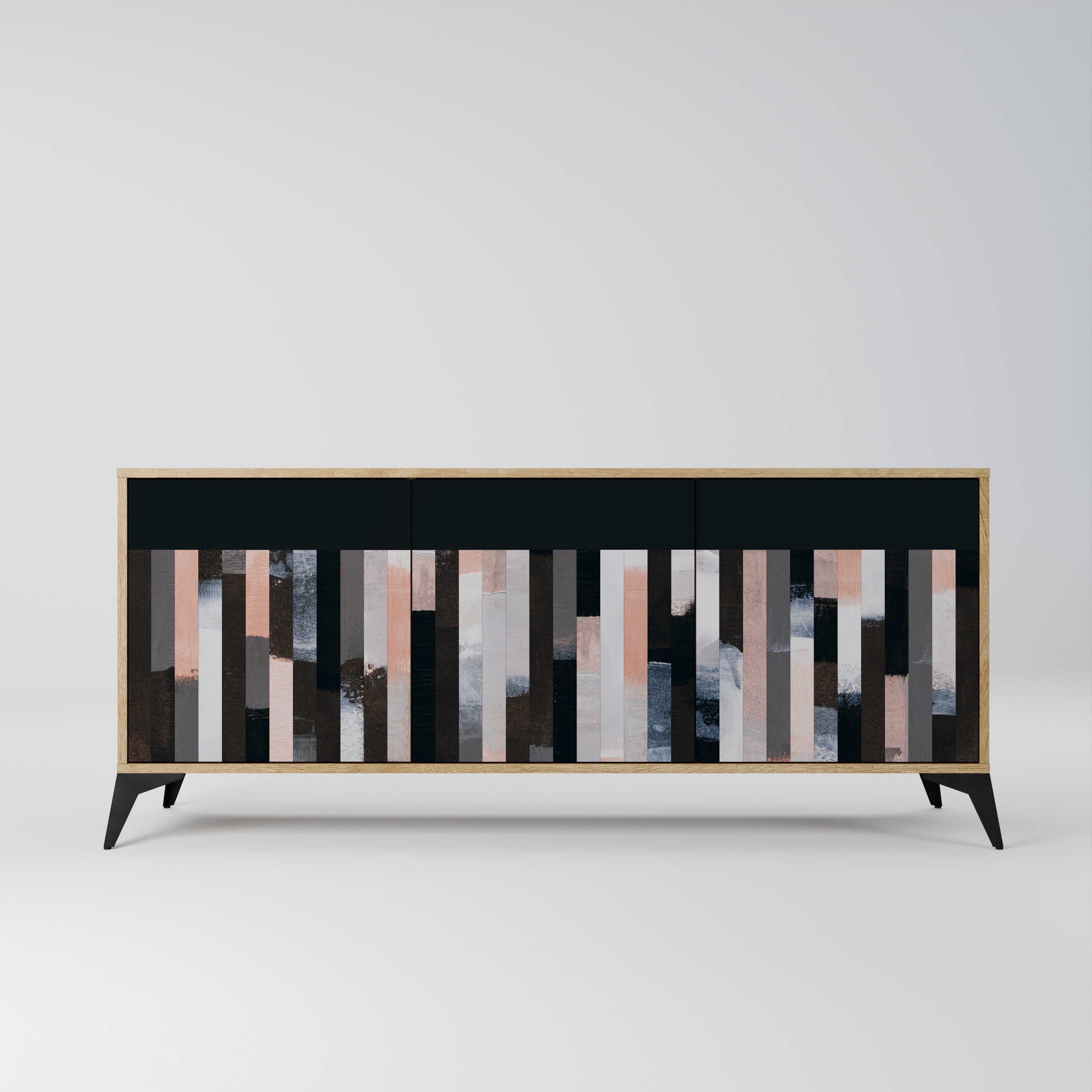 COLLAGE OF RECTANGLES Komoda 3-drzwiowa