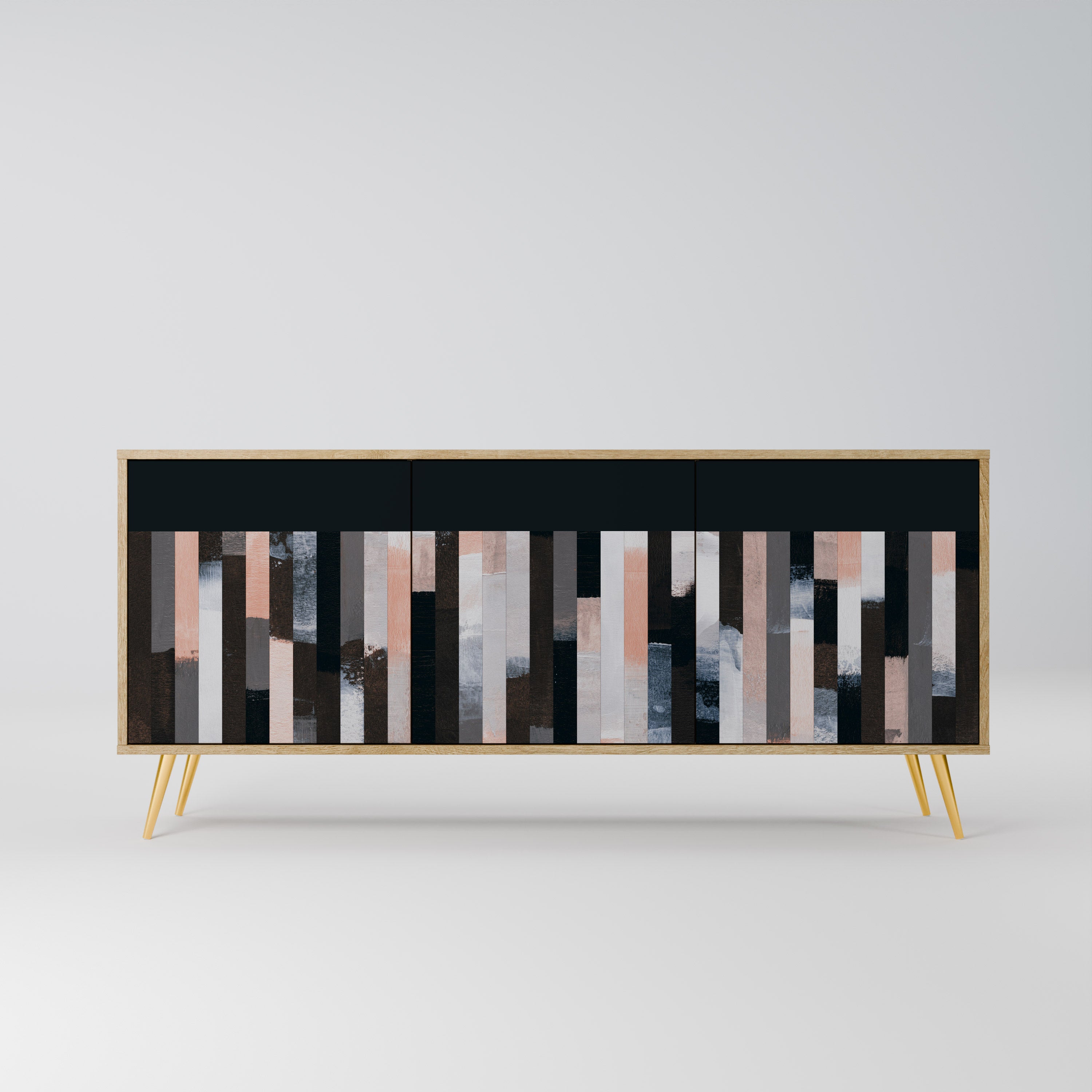 COLLAGE OF RECTANGLES Komoda 3-drzwiowa