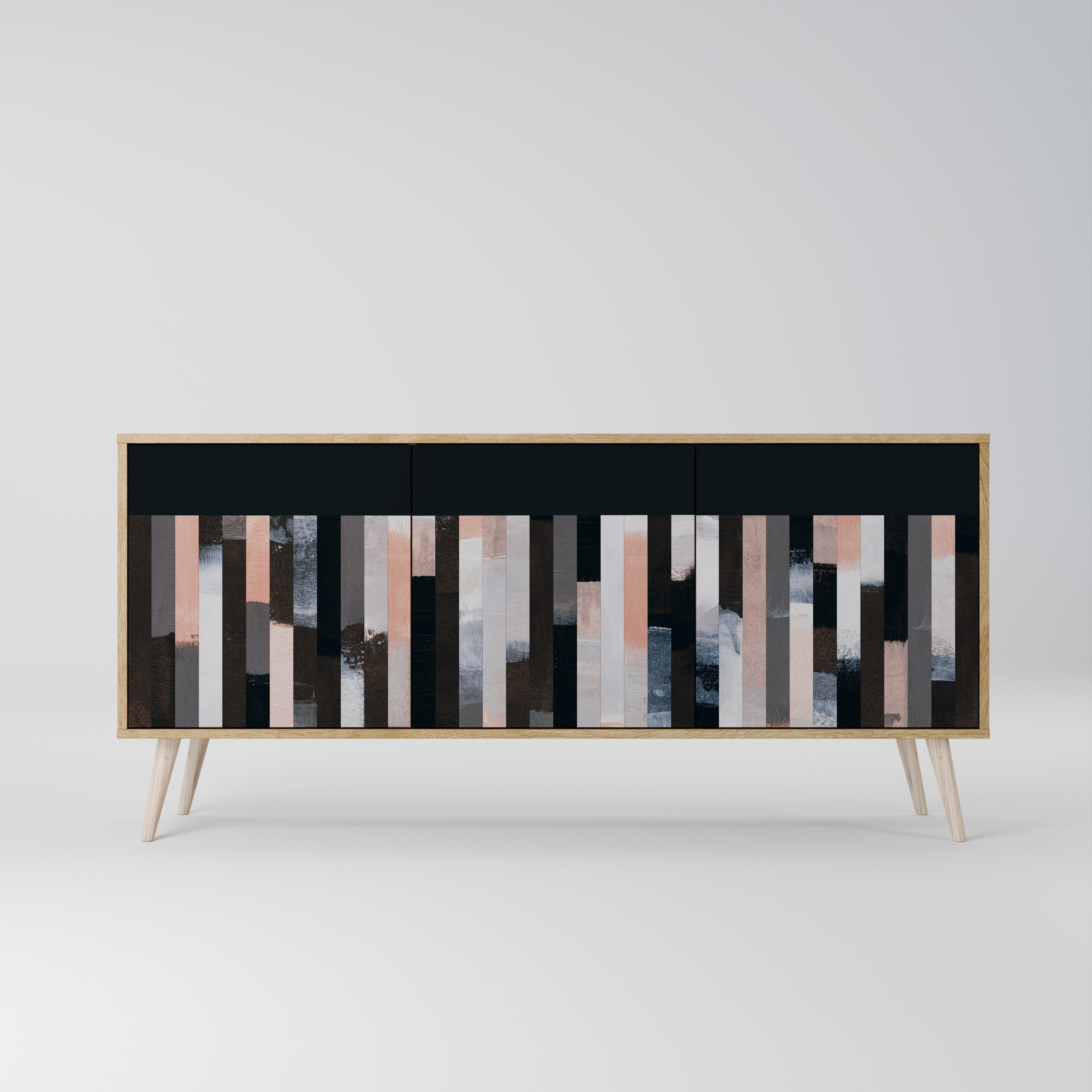 COLLAGE OF RECTANGLES Komoda 3-drzwiowa