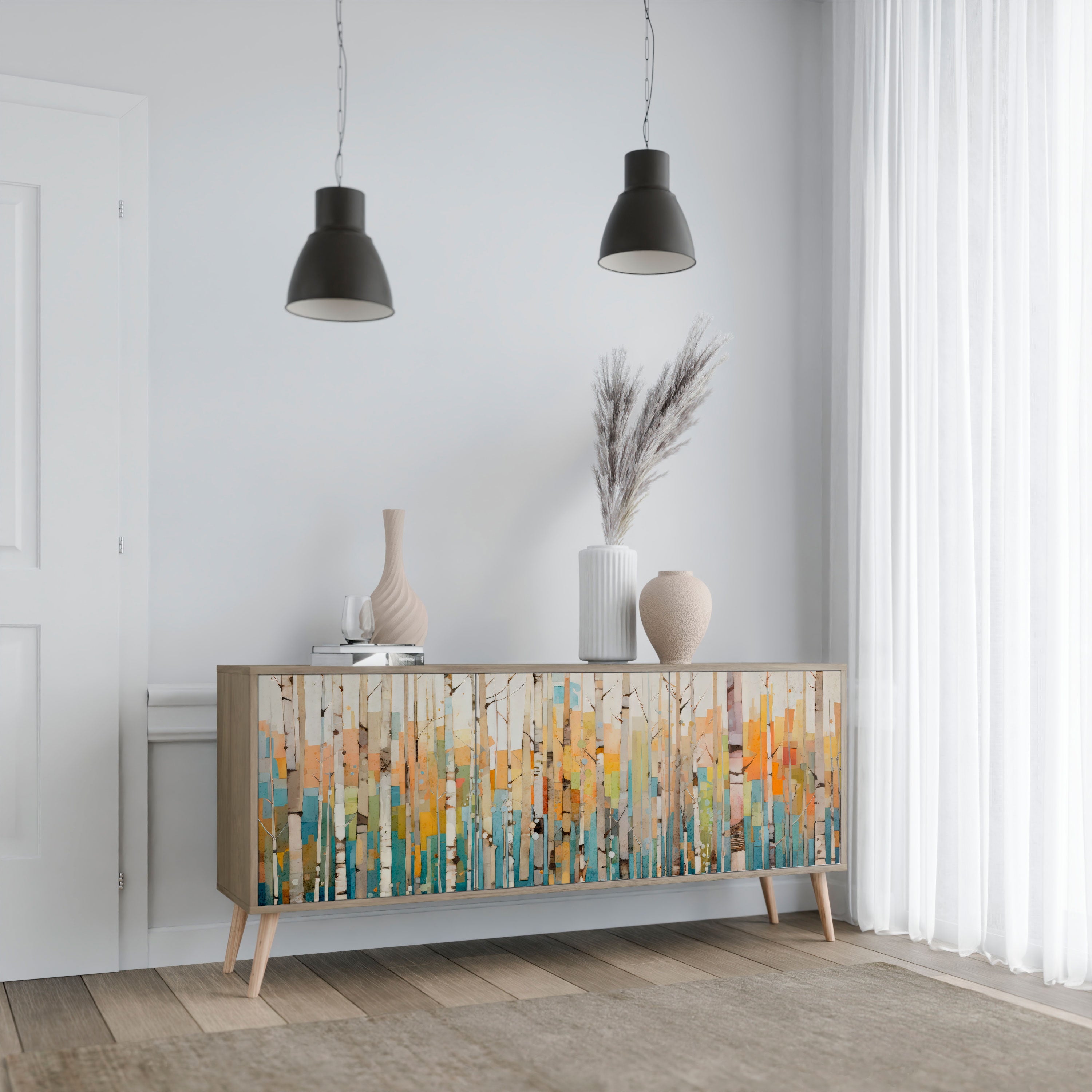 BIRCH KALEIDOSCOPE Komoda 3-drzwiowa