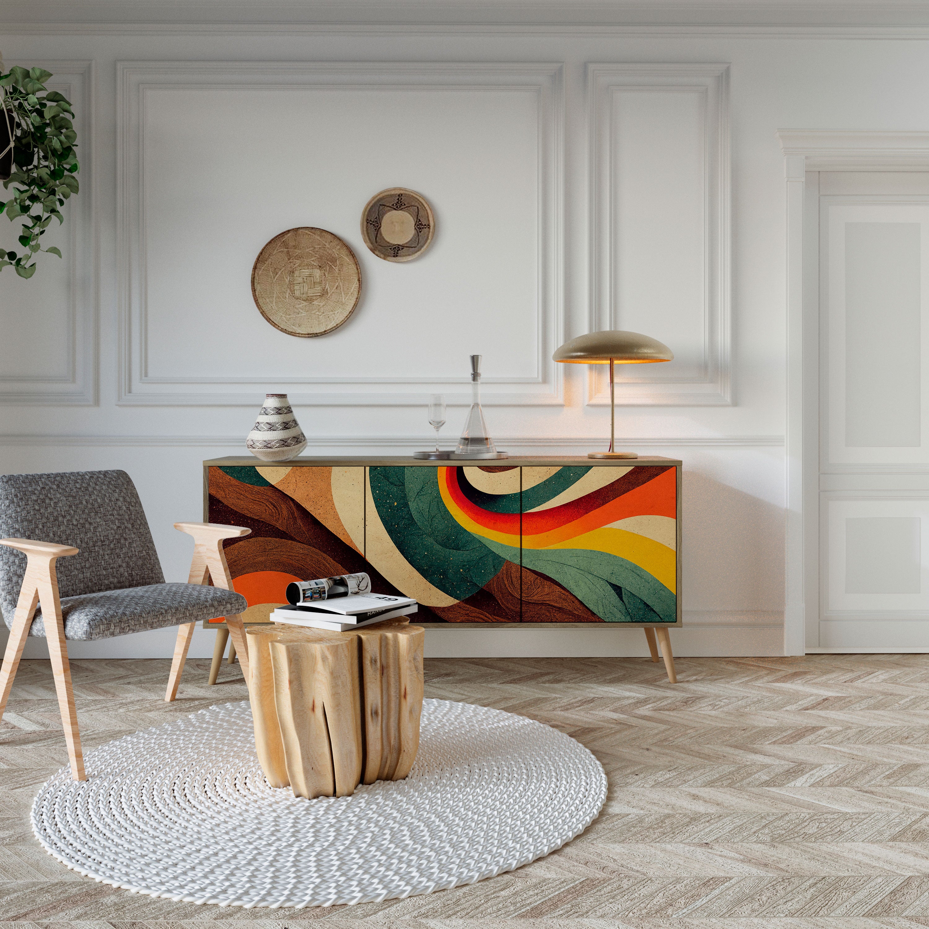 COLORFUL STRANDS Komoda 3-drzwiowa