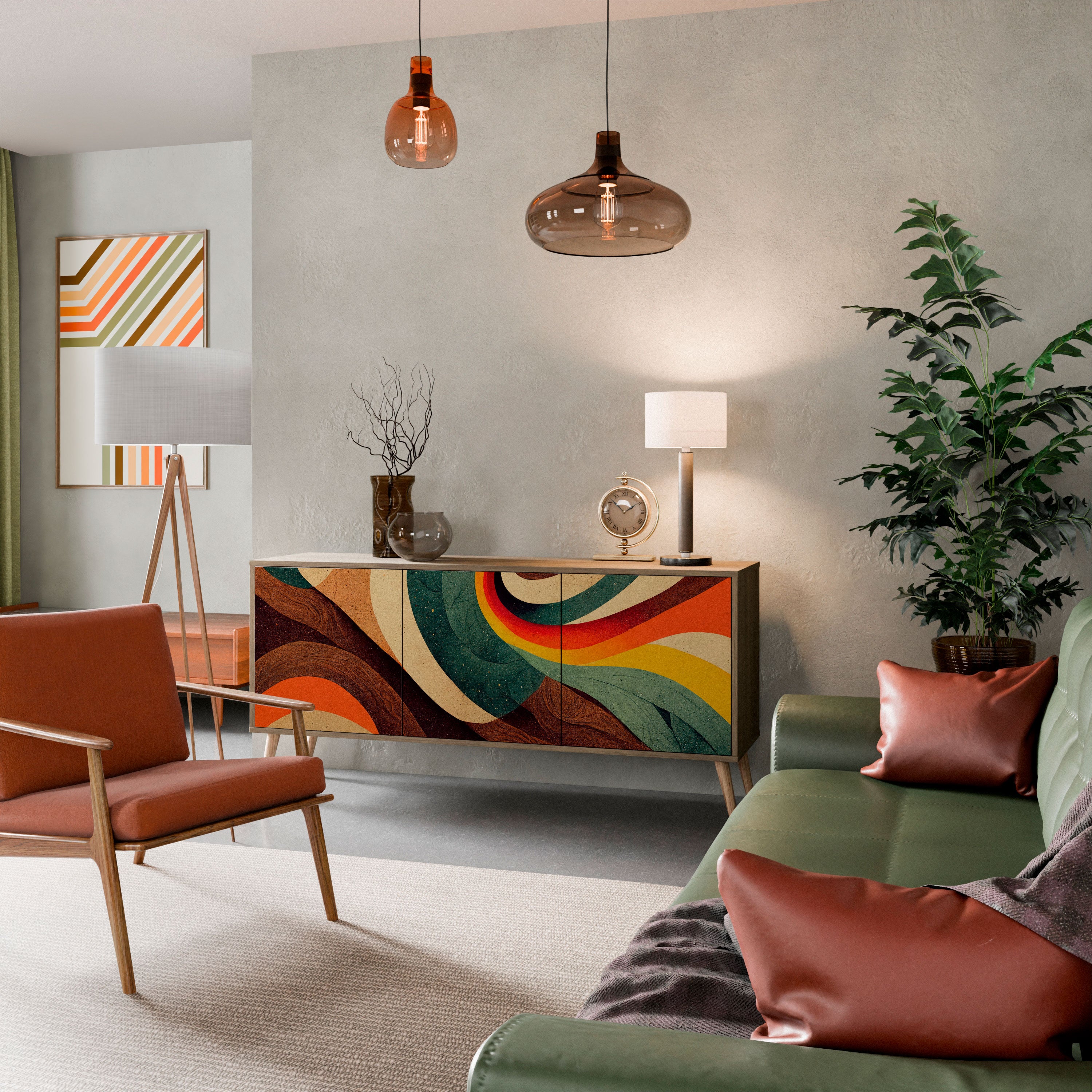 COLORFUL STRANDS Komoda 3-drzwiowa