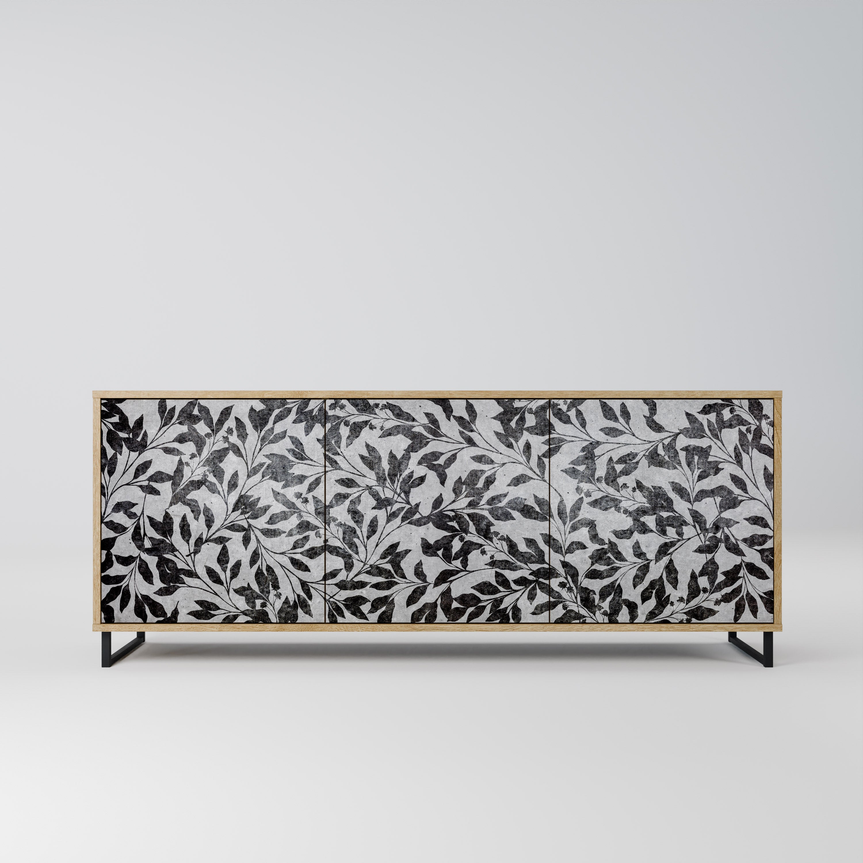 CHARCOAL SPROUT Komoda 3-drzwiowa