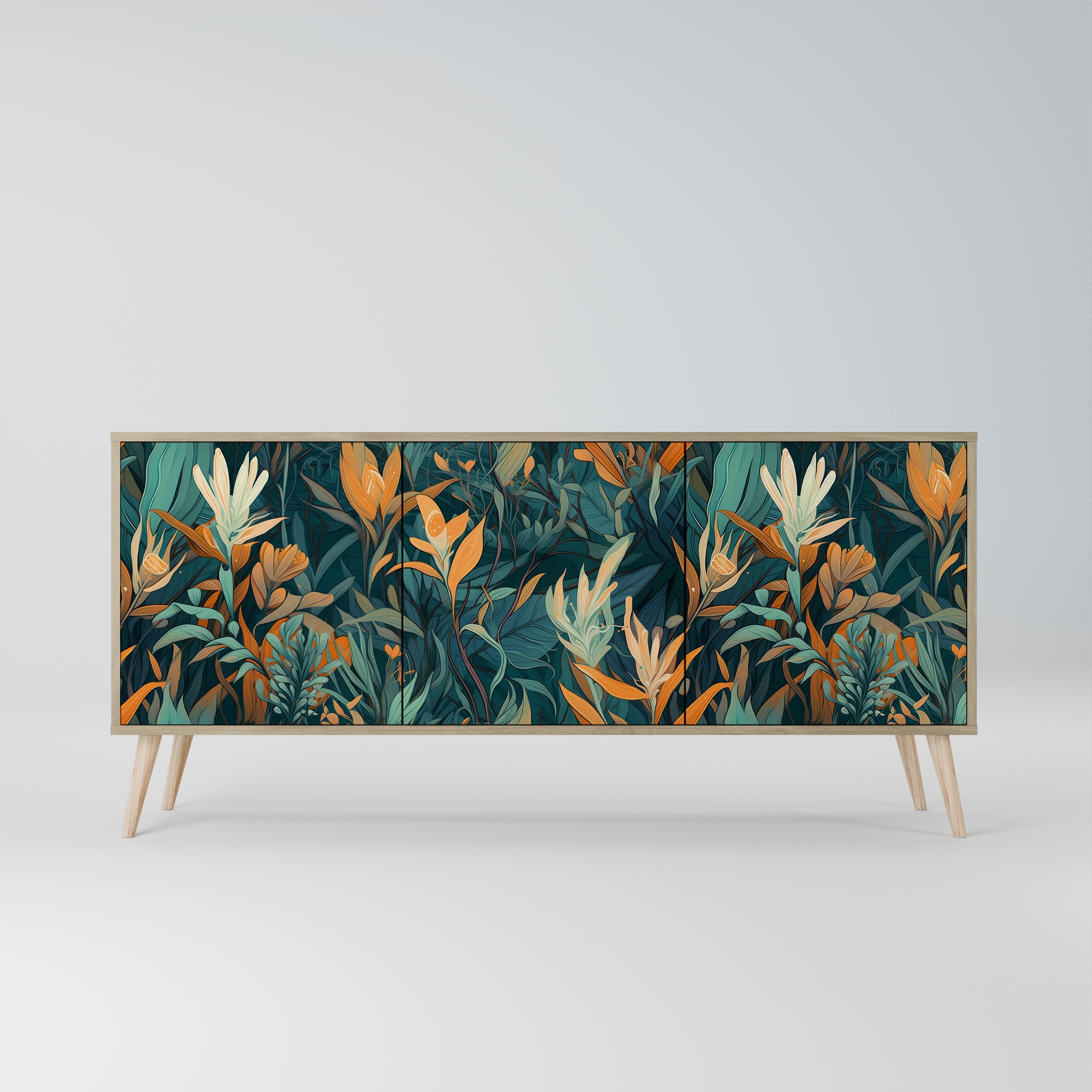 FLORAL SERENITY Komoda 3-drzwiowa