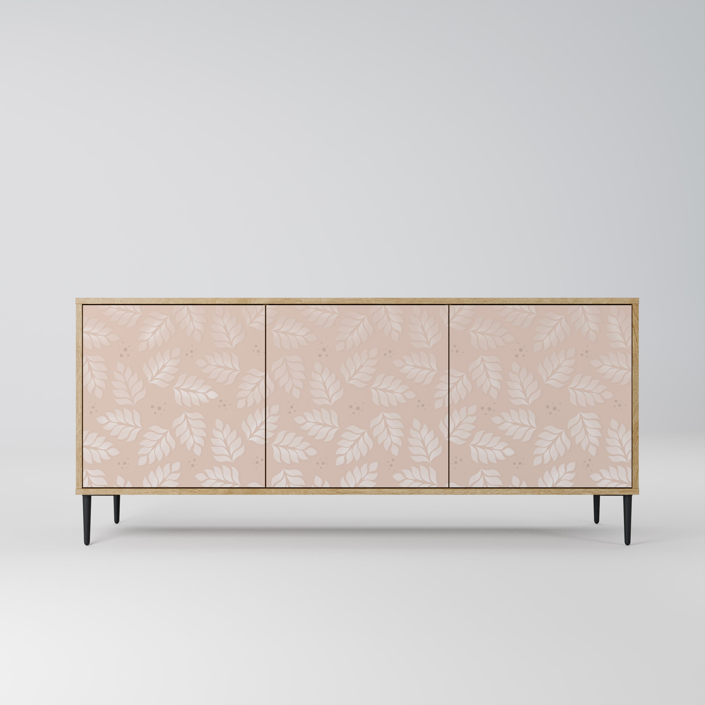 LEAVES ON BEIGE Komoda 3-drzwiowa