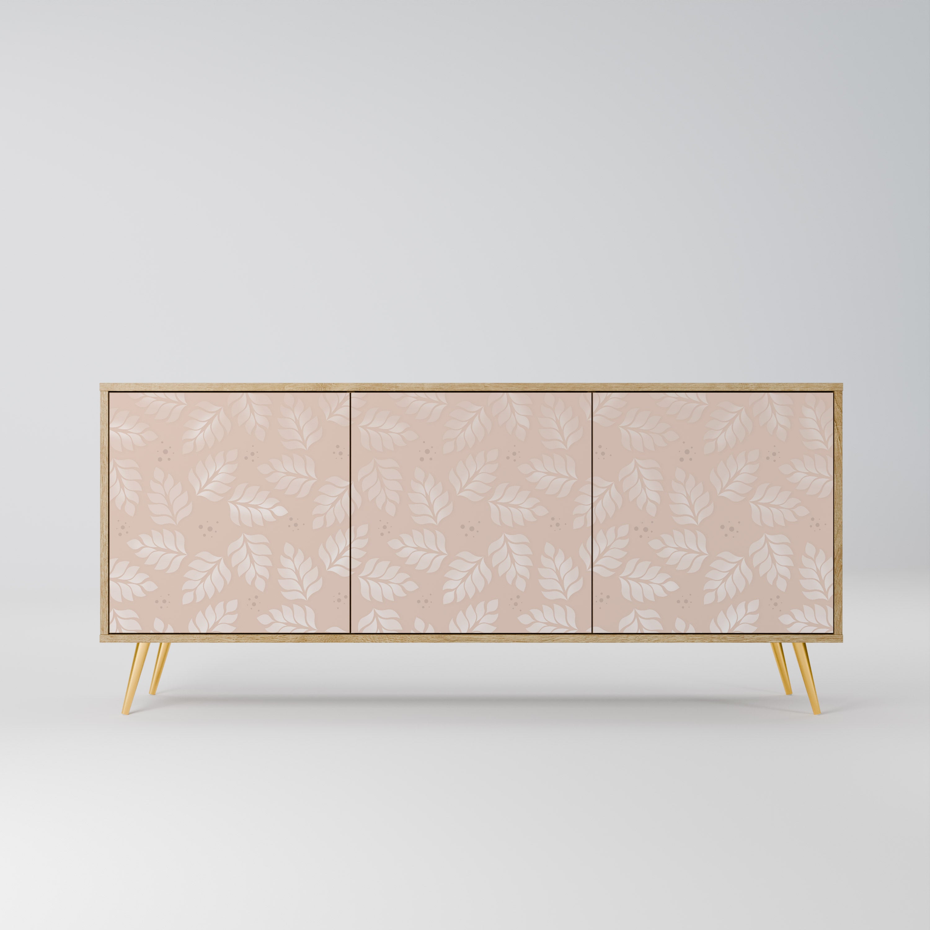 LEAVES ON BEIGE Komoda 3-drzwiowa