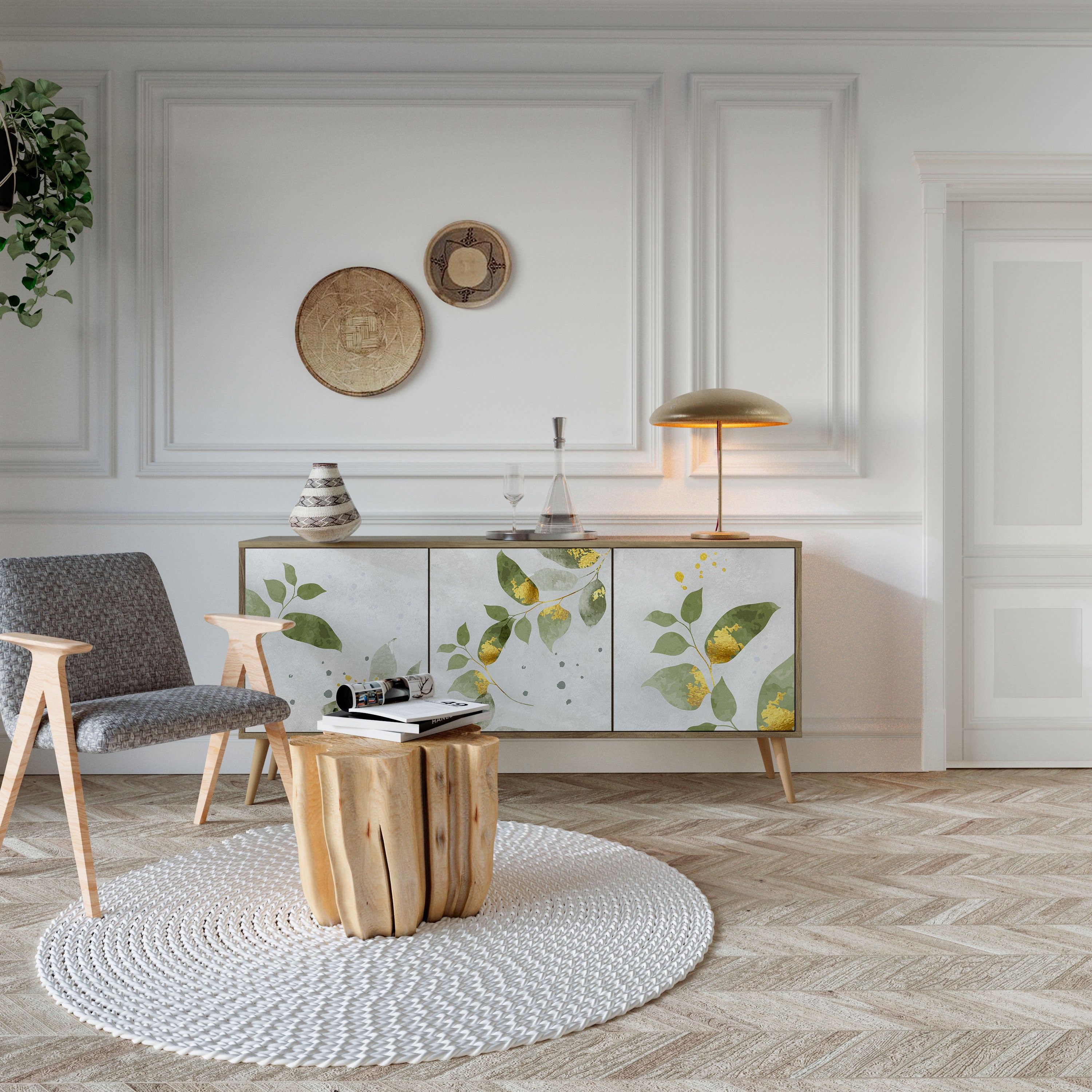 ELEGANT BOTANICS Komoda 3-drzwiowa