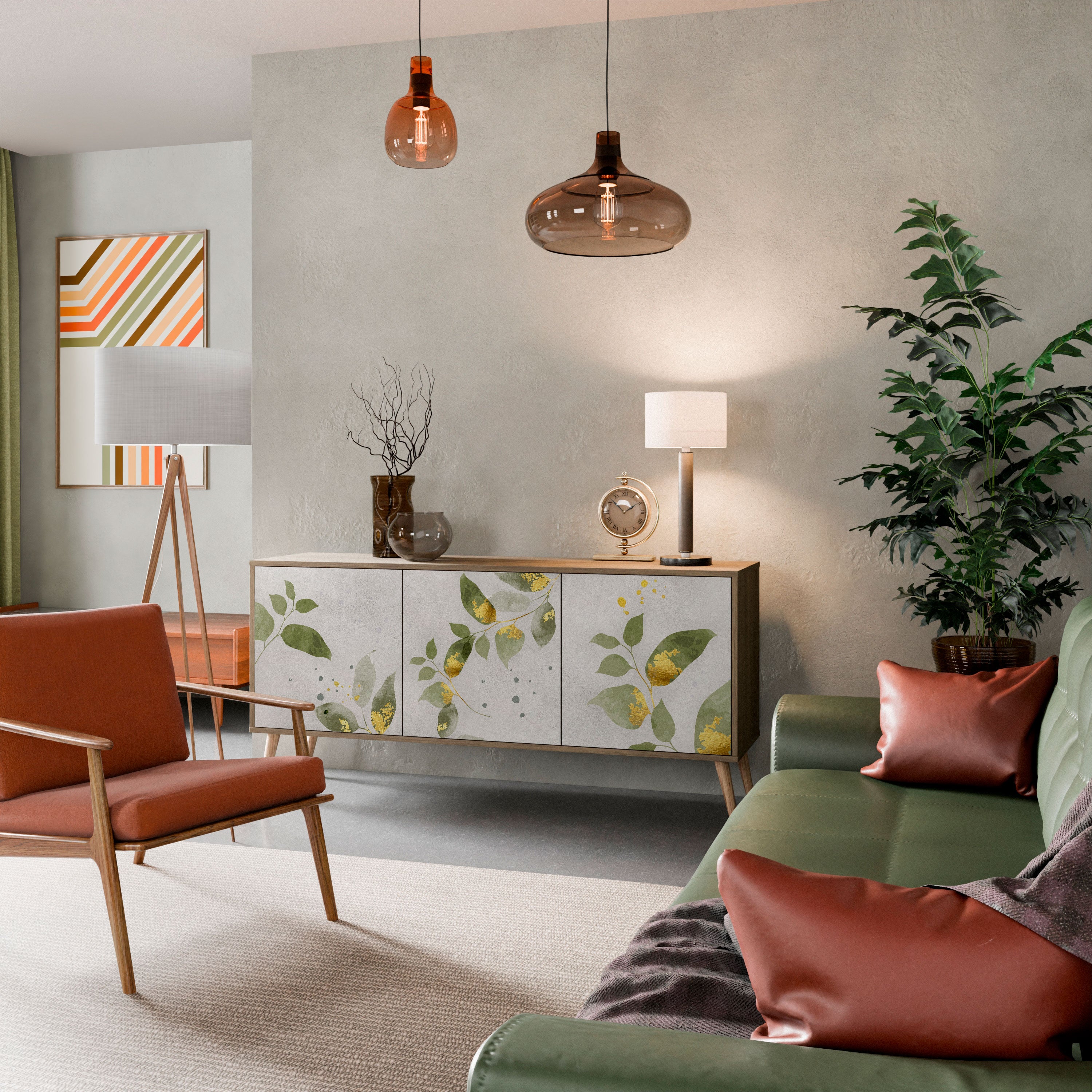 ELEGANT BOTANICS Komoda 3-drzwiowa