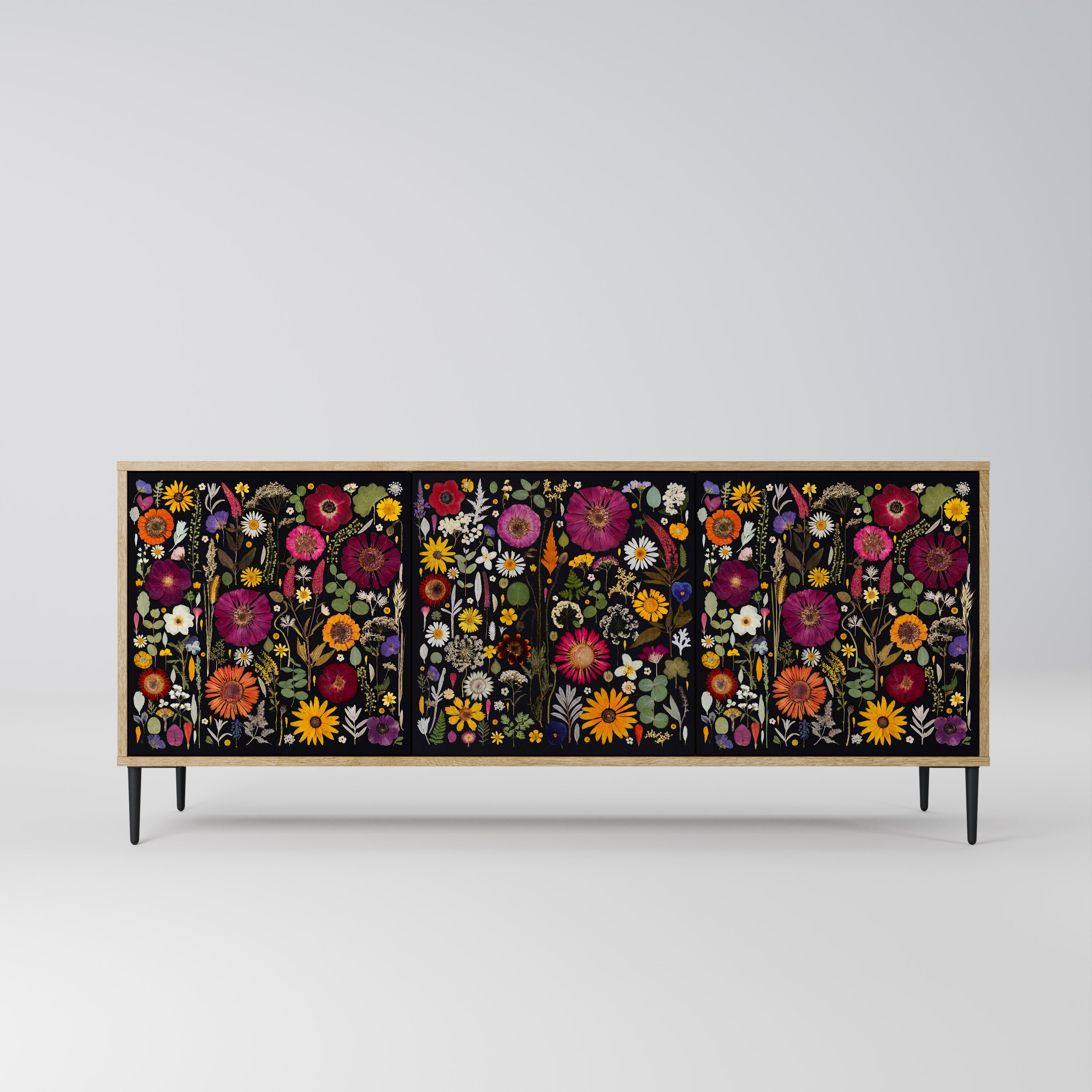 MIDNIGHT GARDEN Komoda 3-drzwiowa