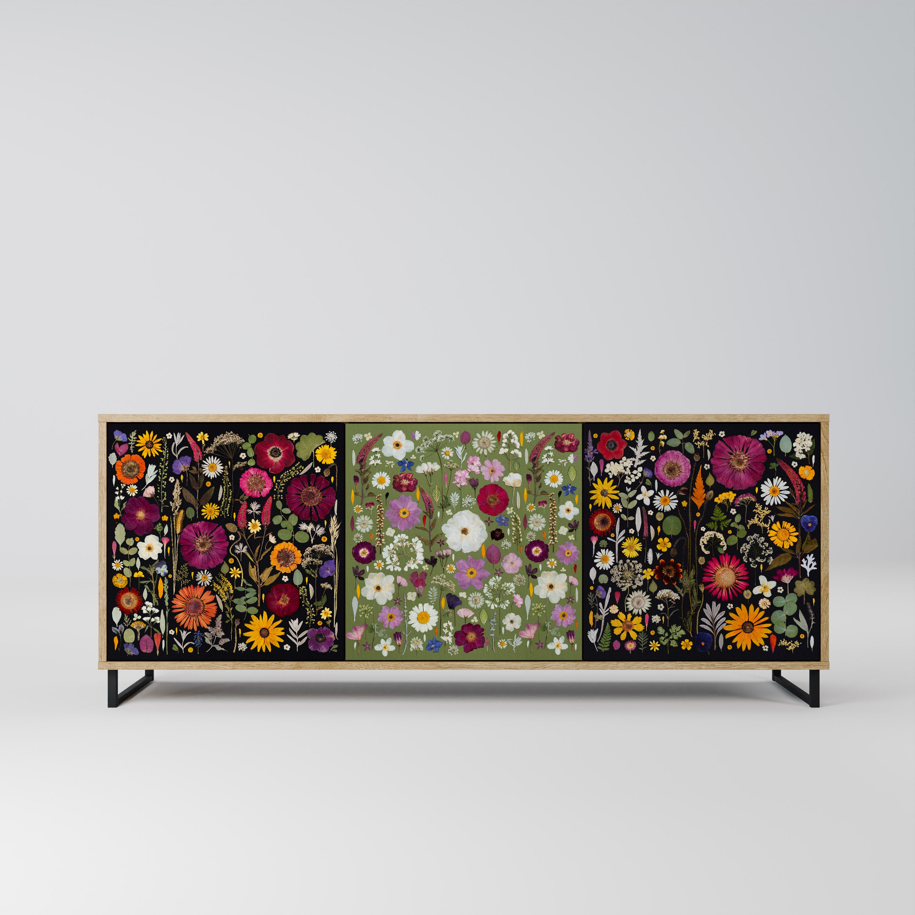 VERDANT GARDEN Komoda 3-drzwiowa